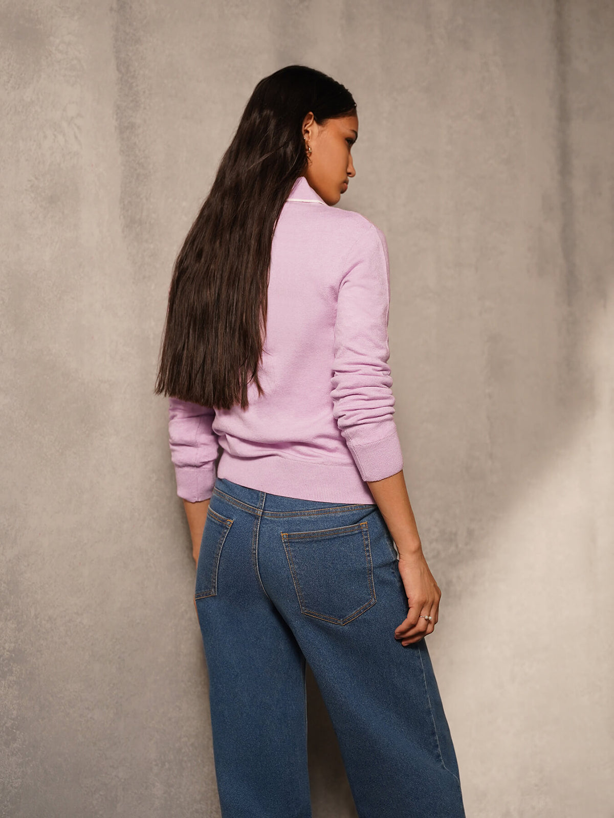 Ultra Livsoft Polo Sweater- Lavender
