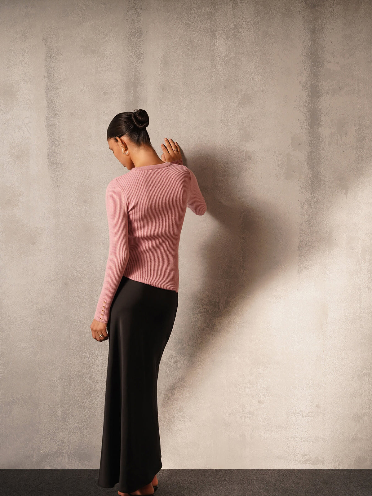 Ultra Livsoft Cable knit Crew Neck Sweater- Pink