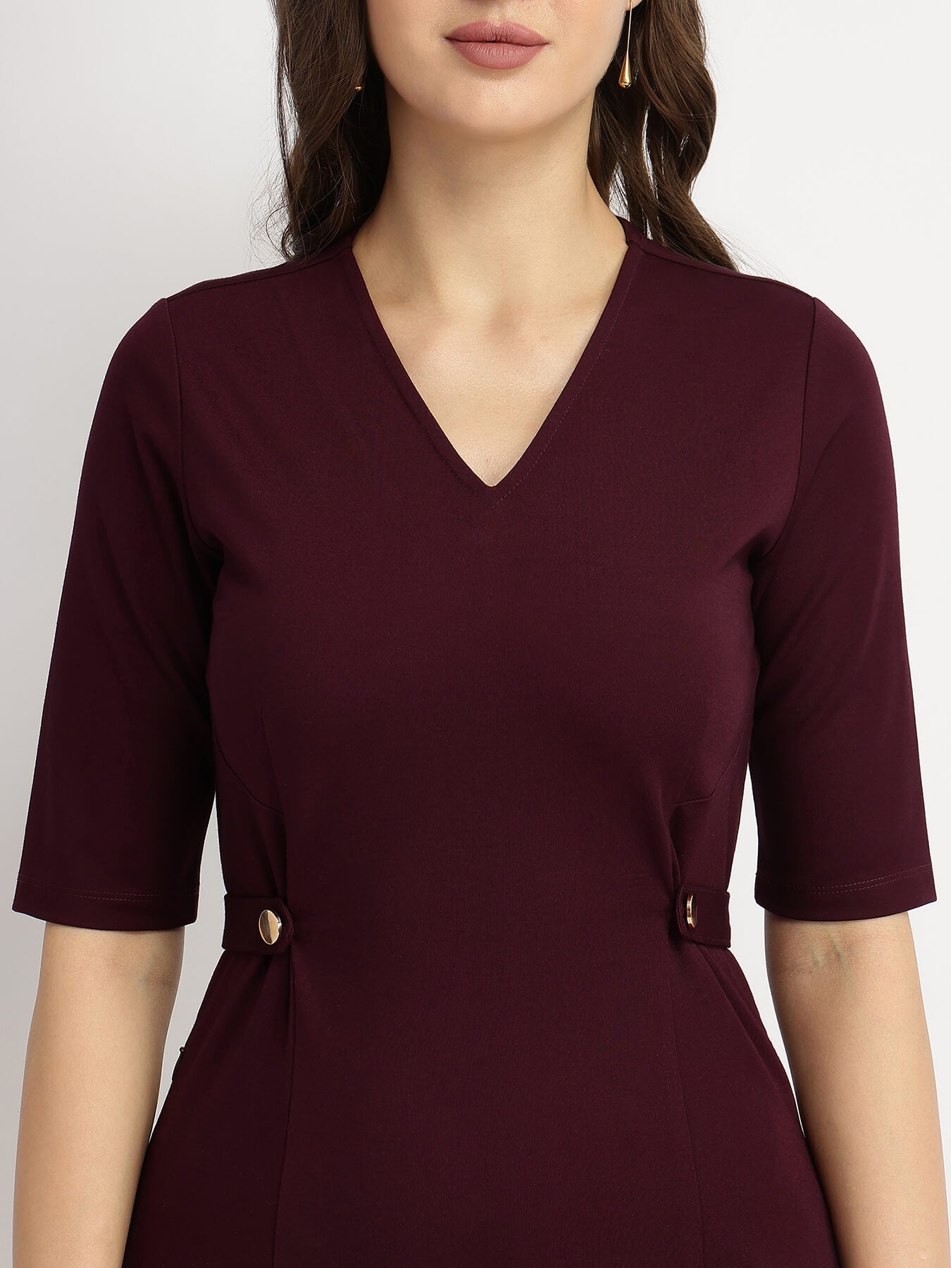 Bodycon Dress - Maroon