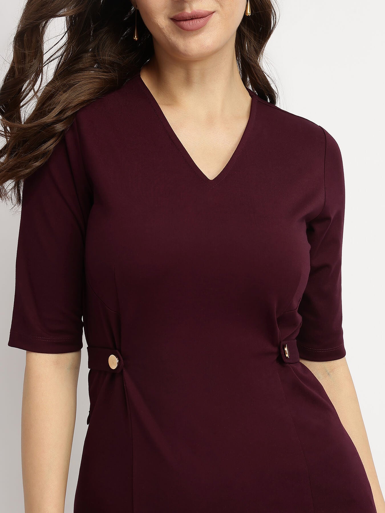 Bodycon Dress - Maroon