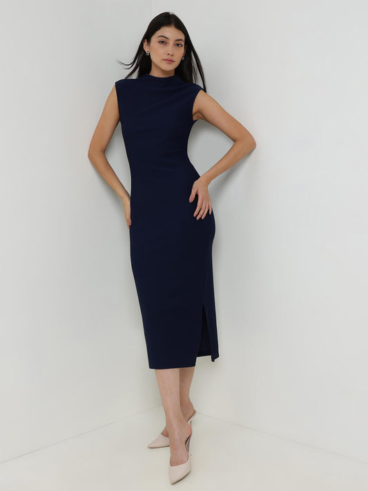 Bodycon Maxi Dress - Navy