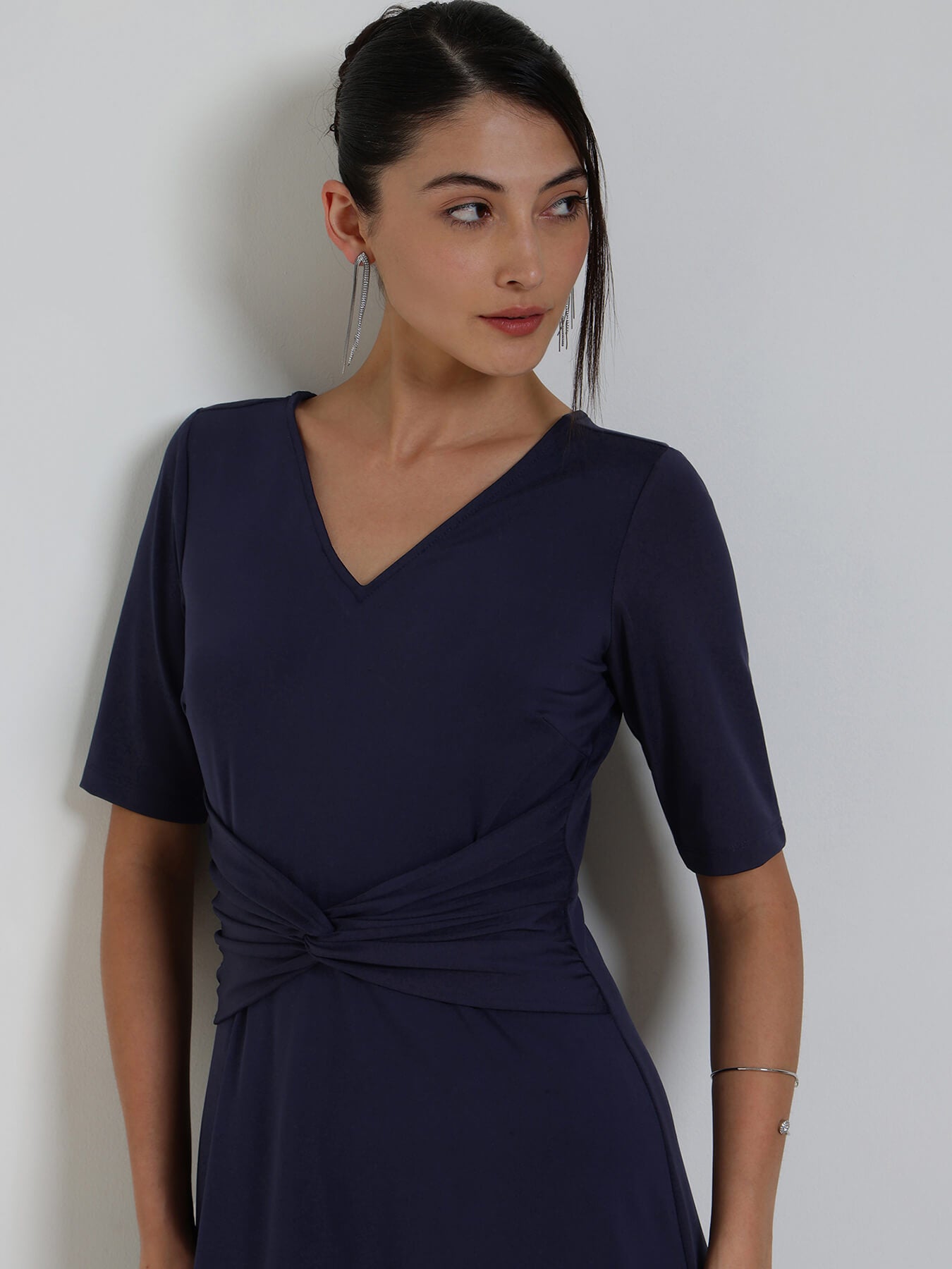 Fit & Flare Midi Dress - Blue