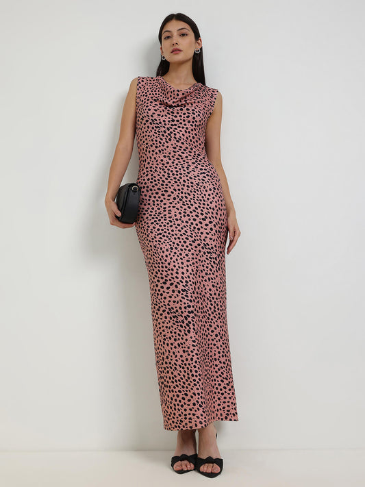 Bodycon Maxi Dress - Peach