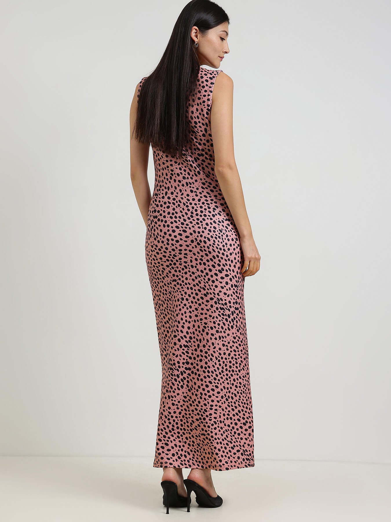 Bodycon Maxi Dress - Peach