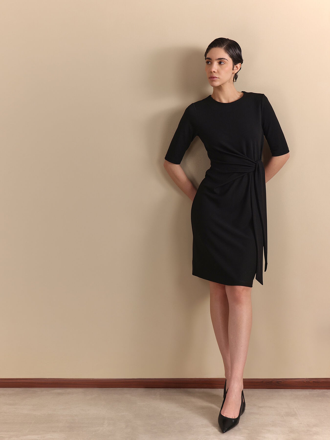 A-Line Mini Dress - Black