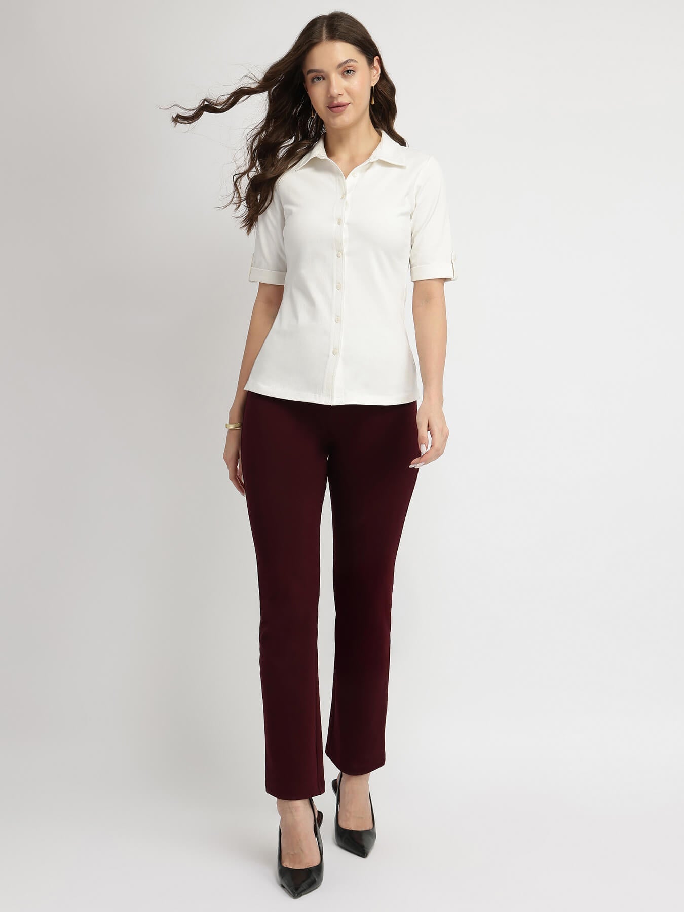 Cotton Knit Shirt - White