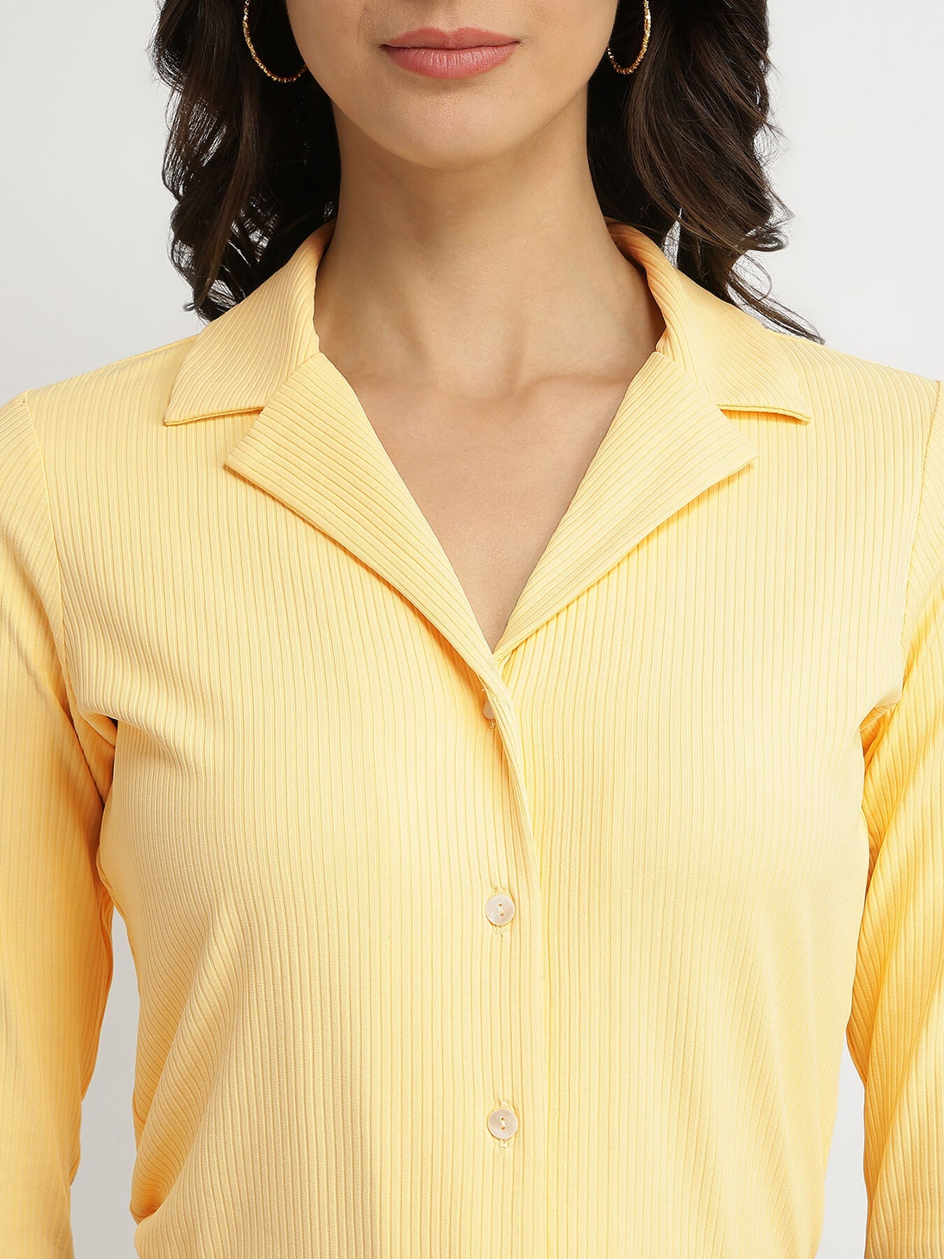 Resort Collar Knit Shirt - Yellow