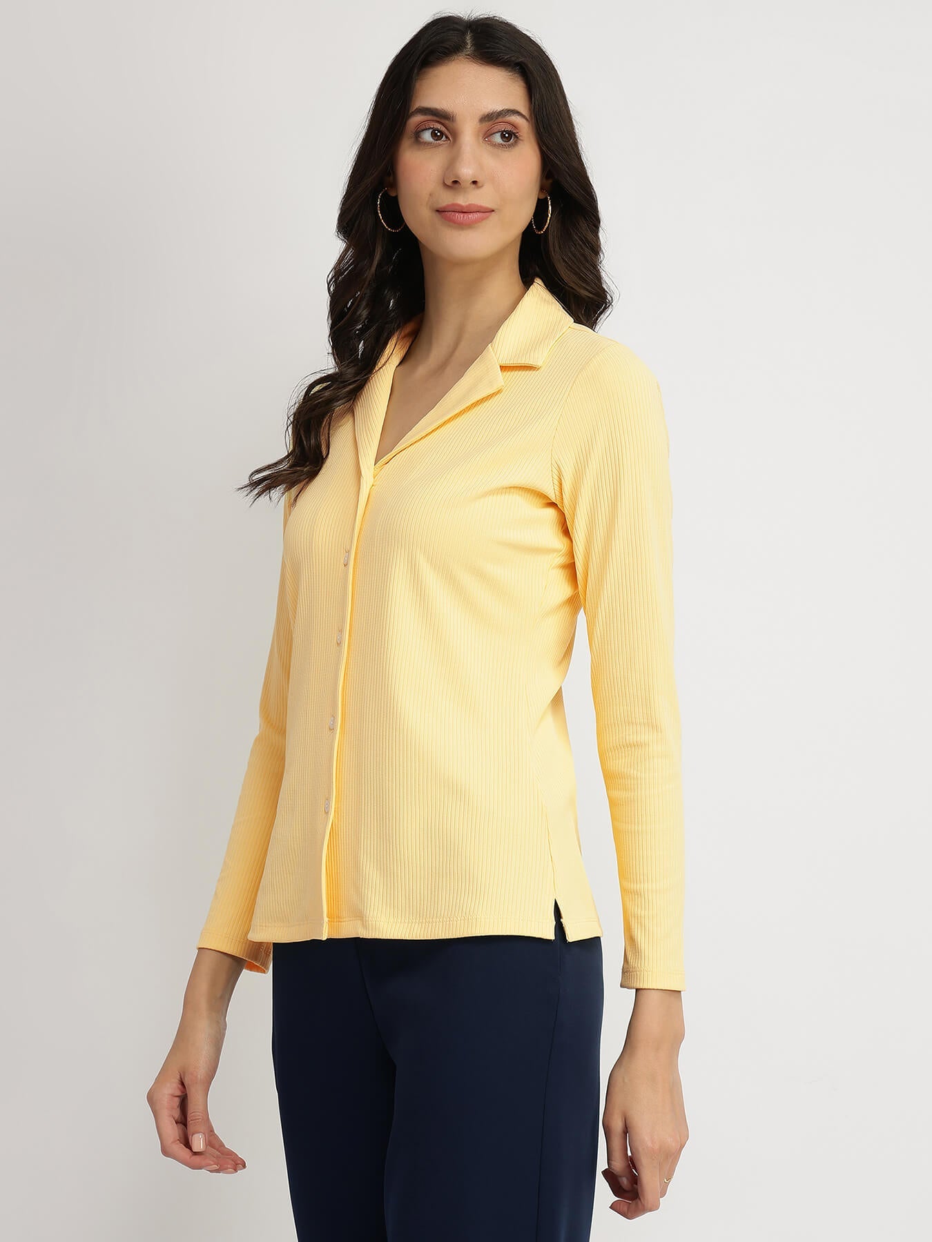 Resort Collar Knit Shirt - Yellow