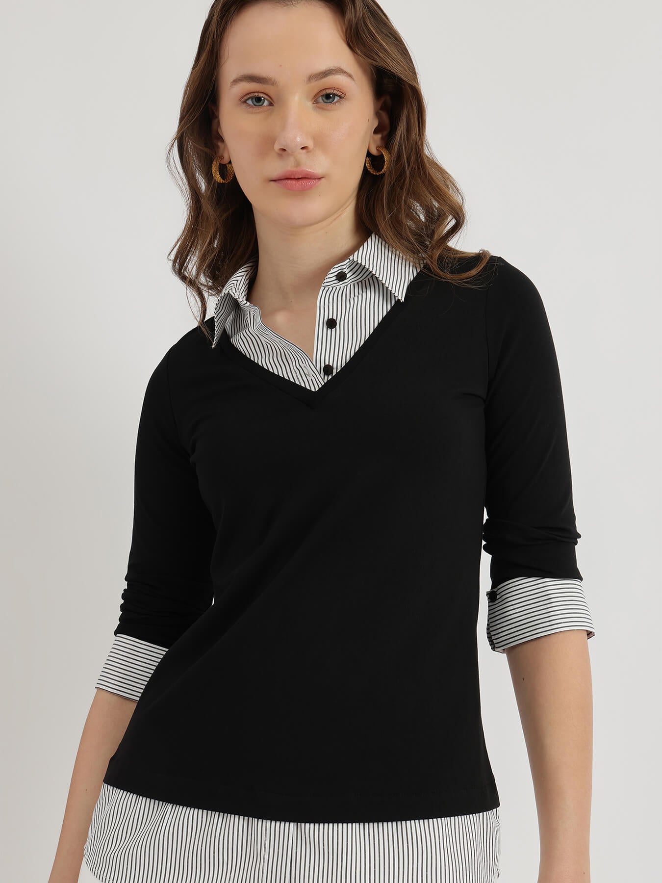 Collar Style T-Shirt - Black