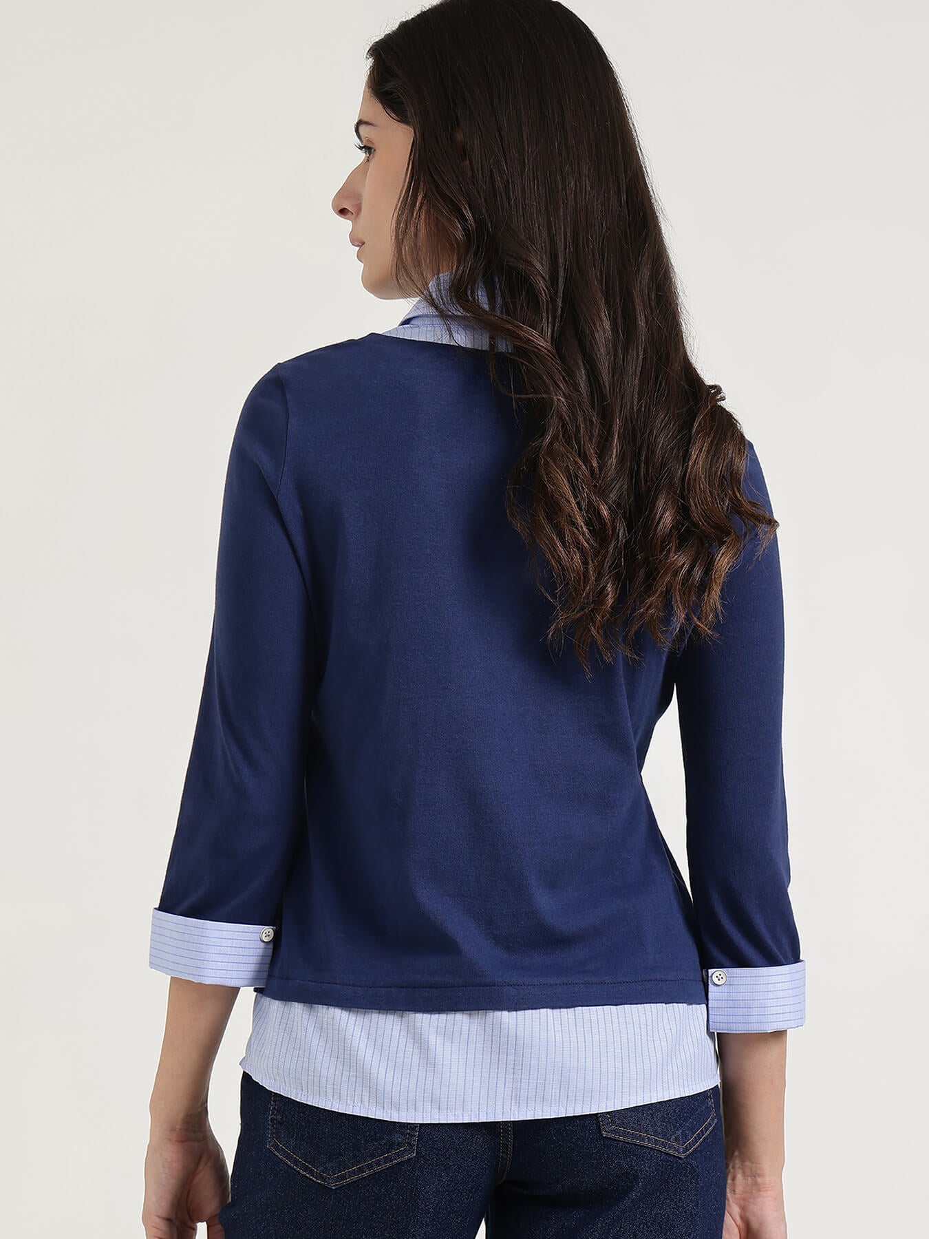 Collar Style Shirt - Navy Blue