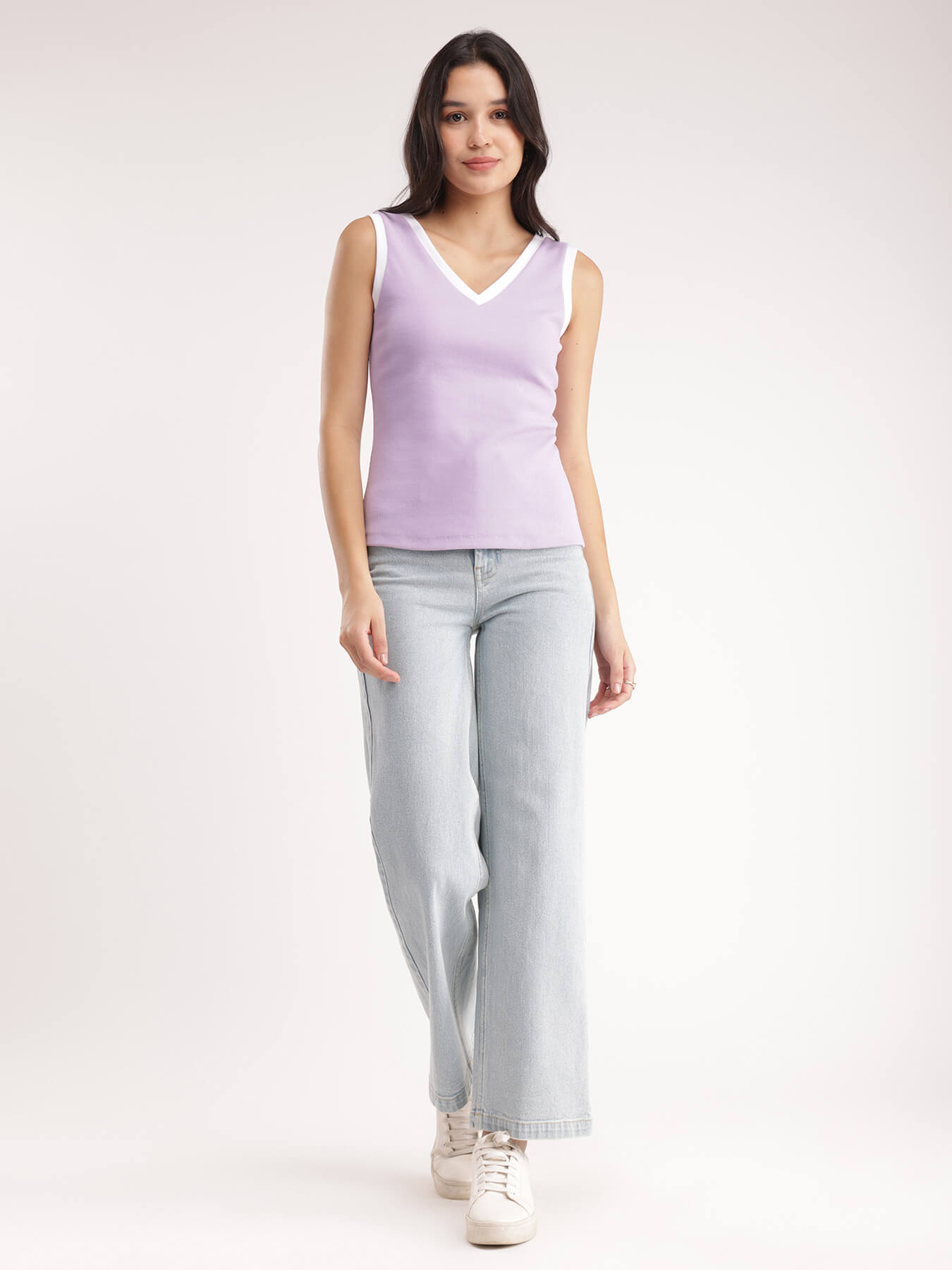 Cotton Rib Top - Lavender
