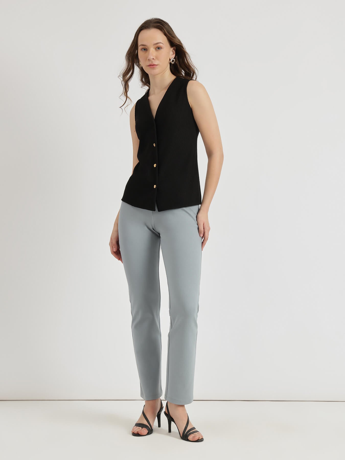 Ribbed Waistcoat - Black