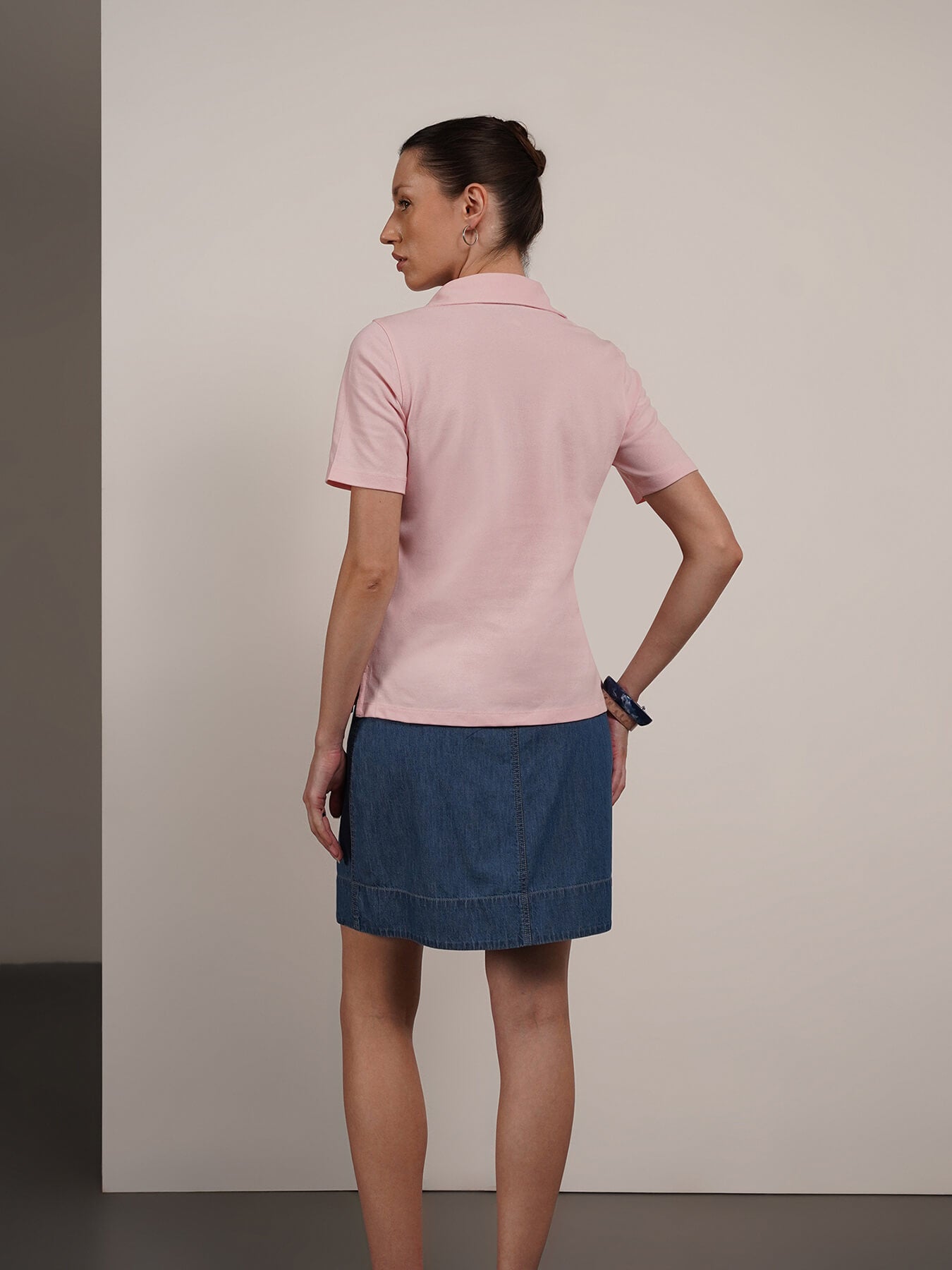 Cotton Polo T-Shirt - Pink