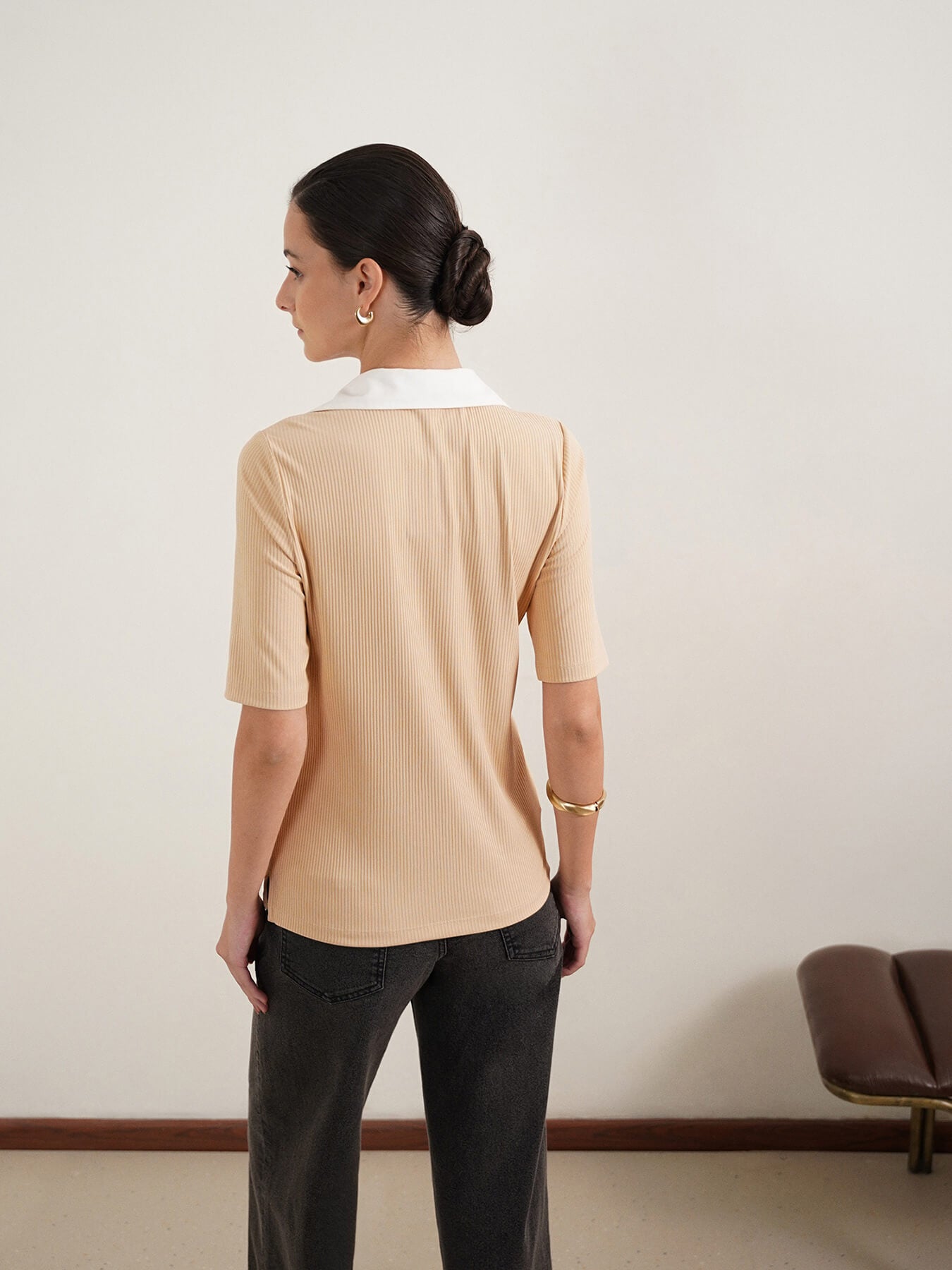 Polo T-shirt - Beige
