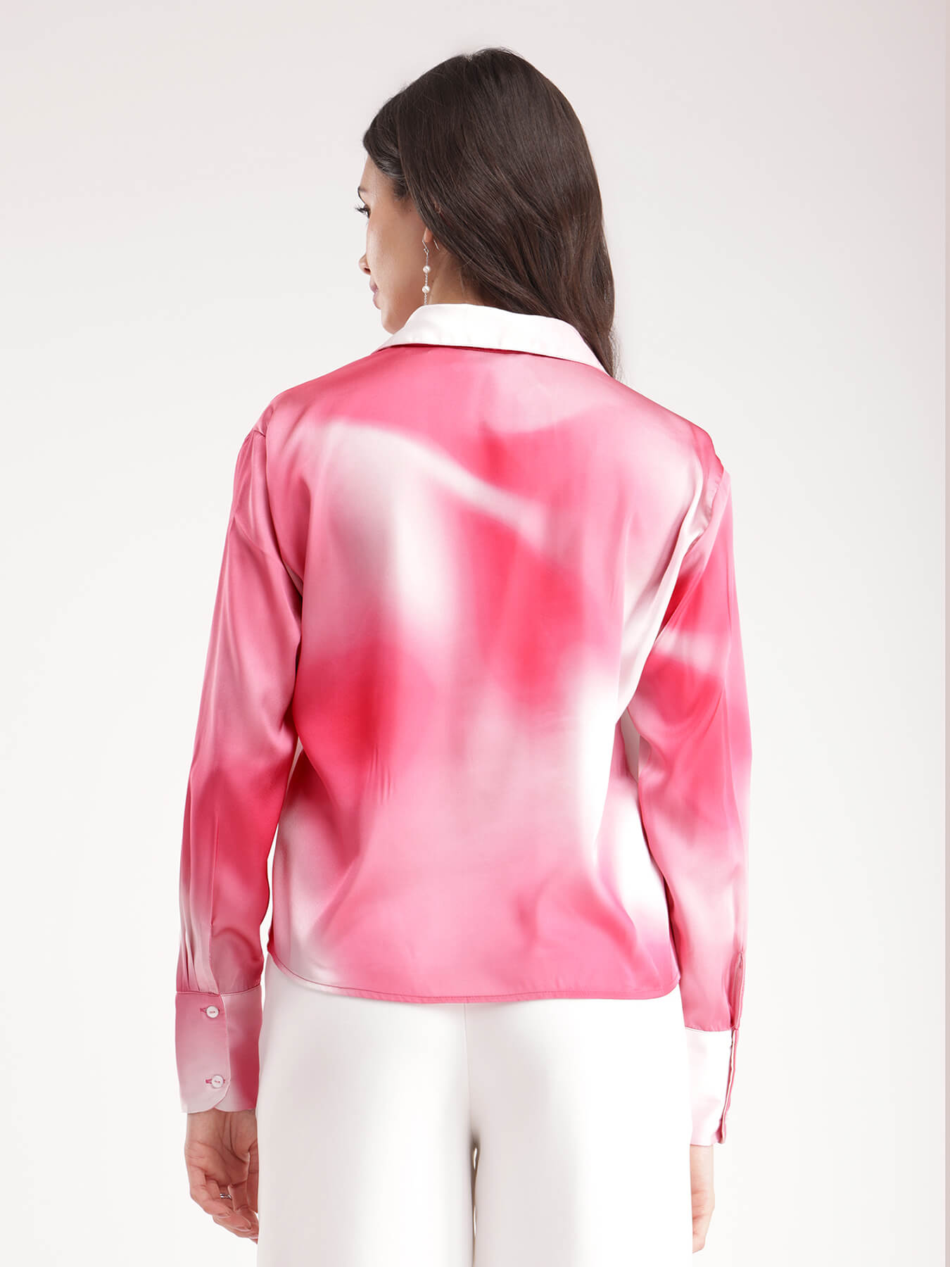 Satin Ombre Shirt - Pink