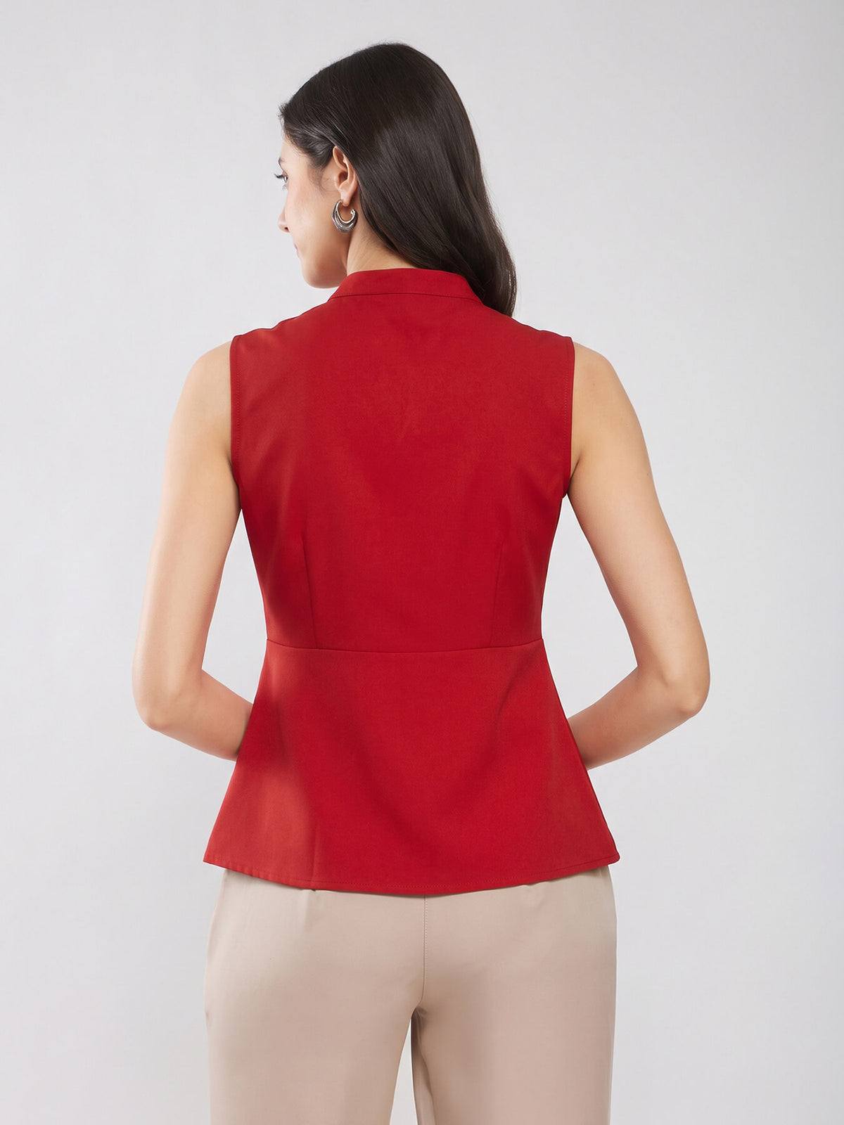 Round Neck Shirt - Red