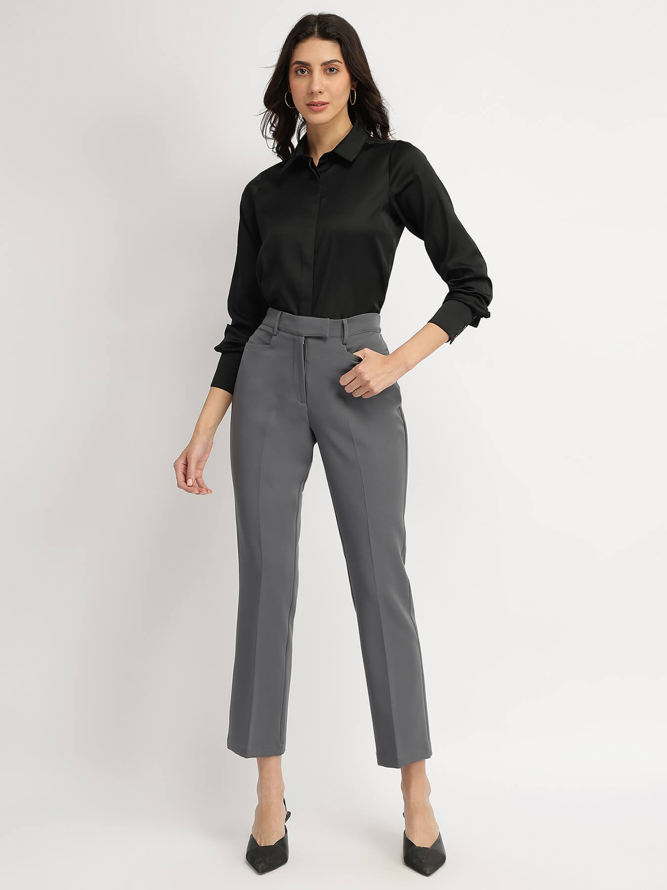 Satin Shirt - Black