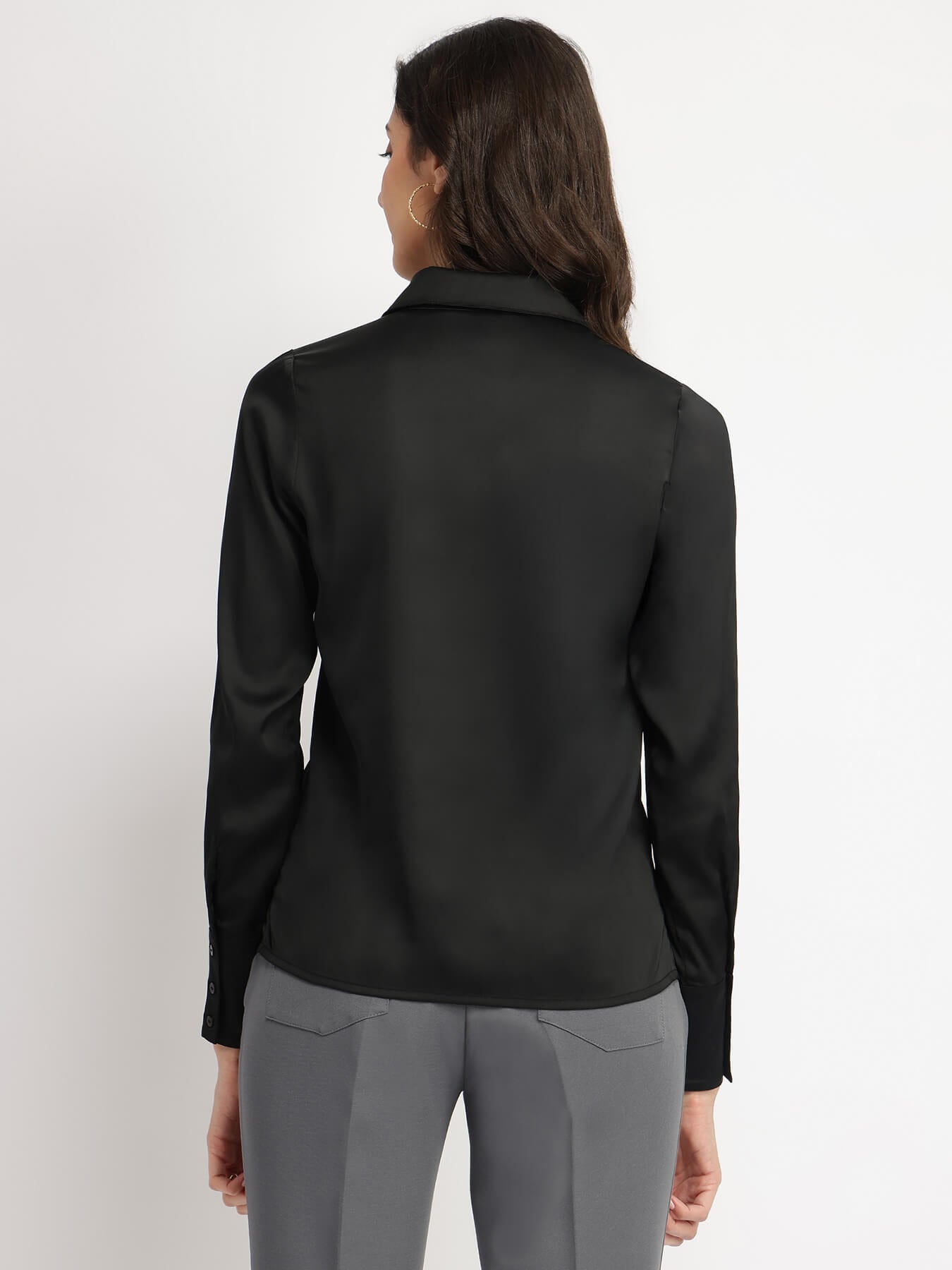 Satin Shirt - Black