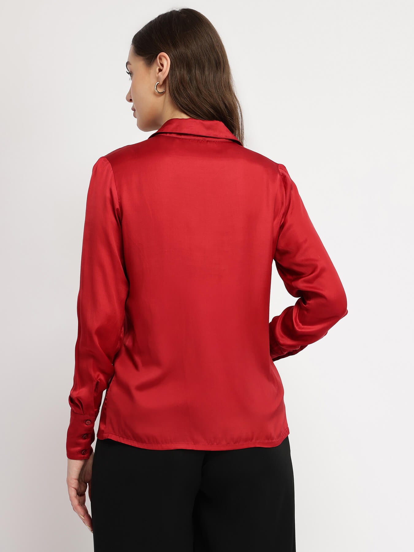 Satin Shirt - Red