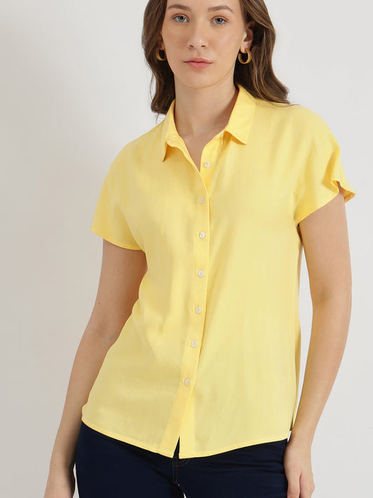 Drop Shoulder Shirt - Yellow