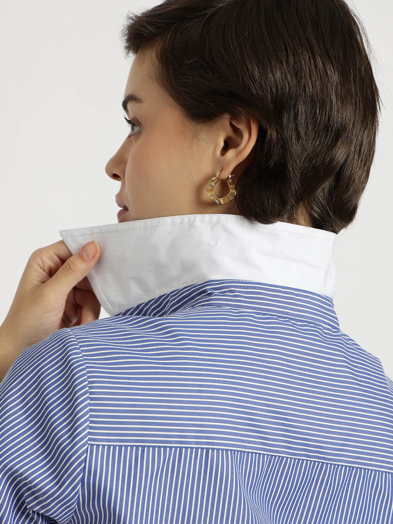 Cotton Striped Shirt - Blue