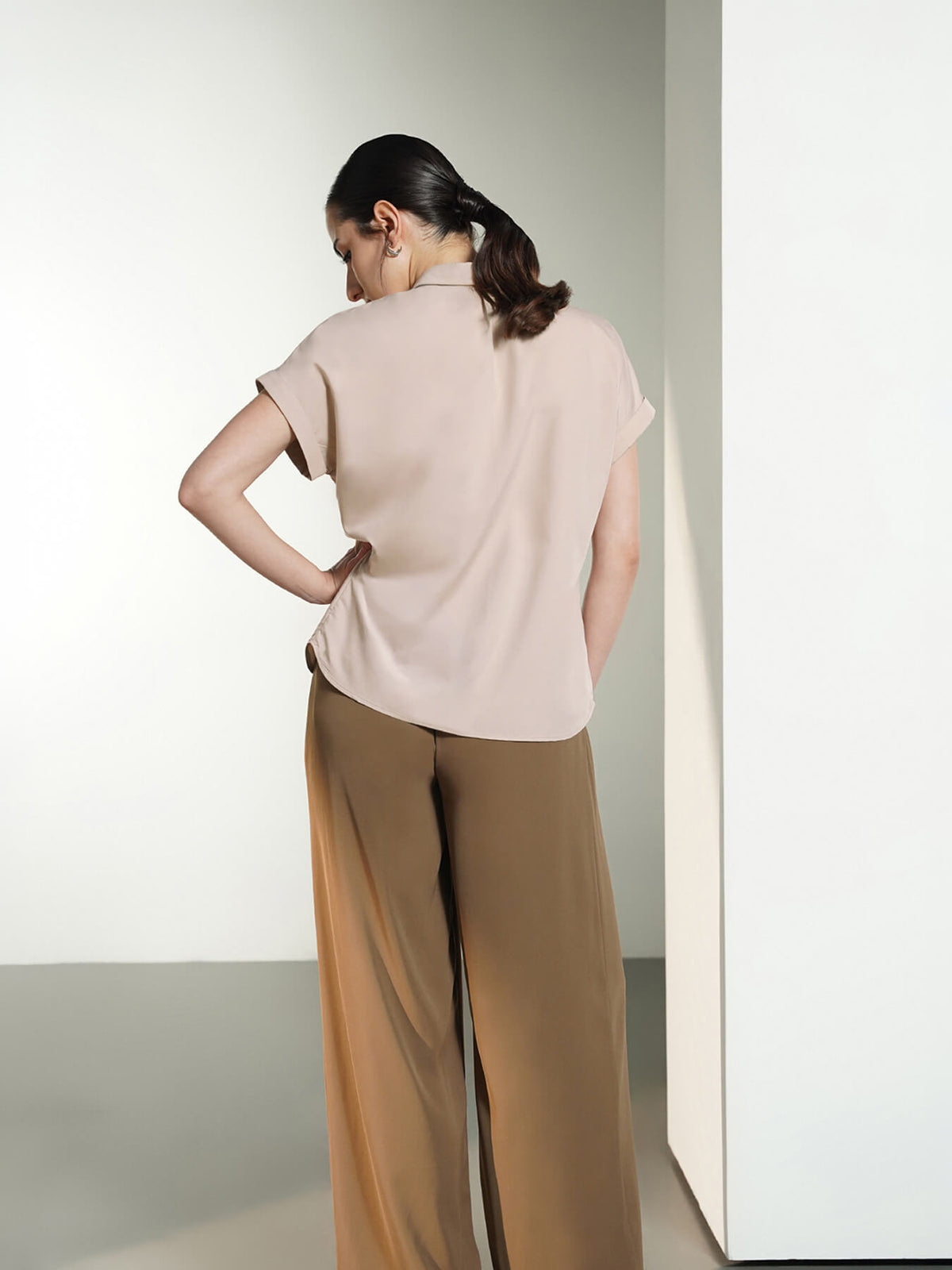 Short Sleeve Shirt - Beige
