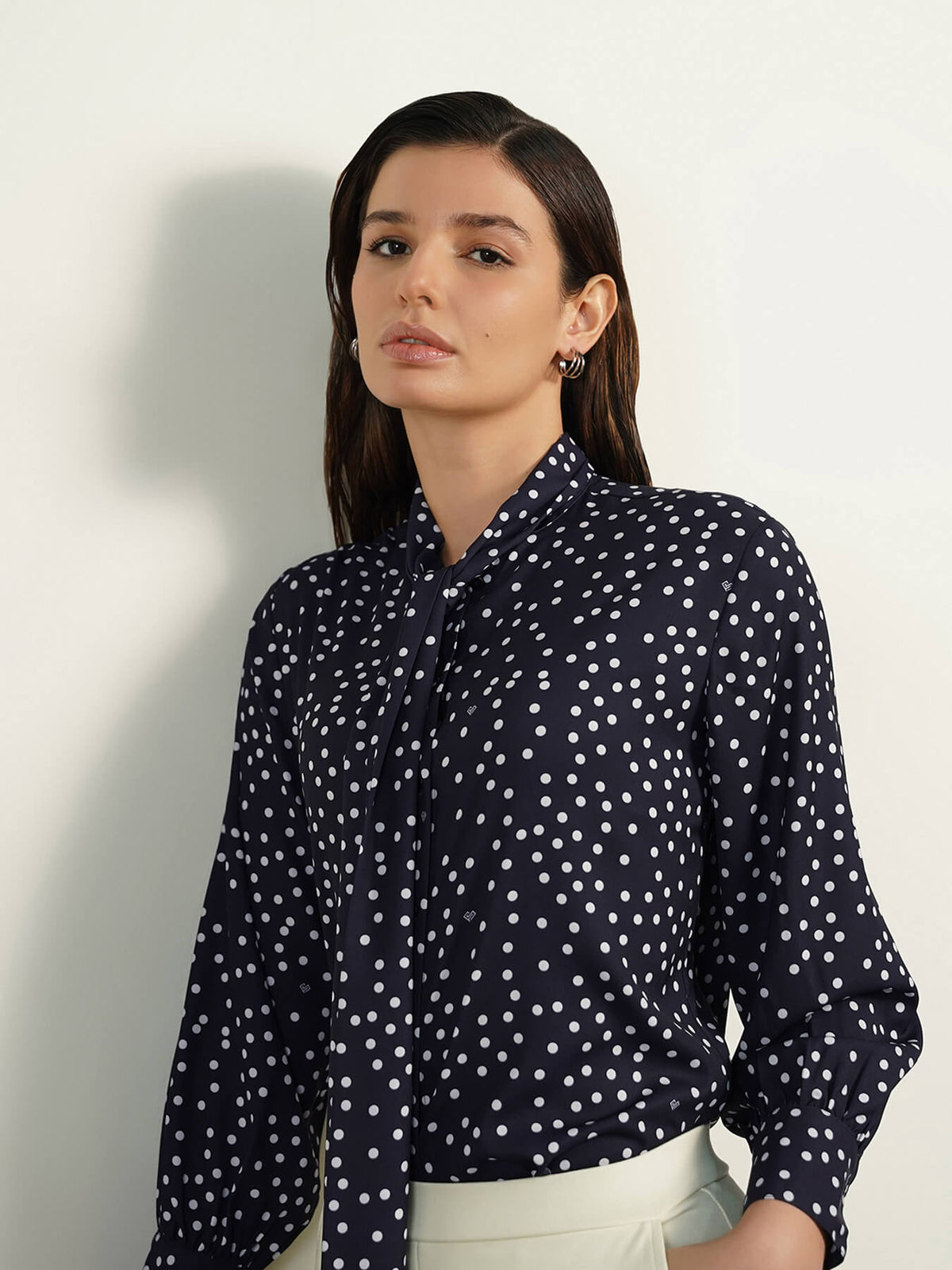 Polka Shirt - Navy Blue