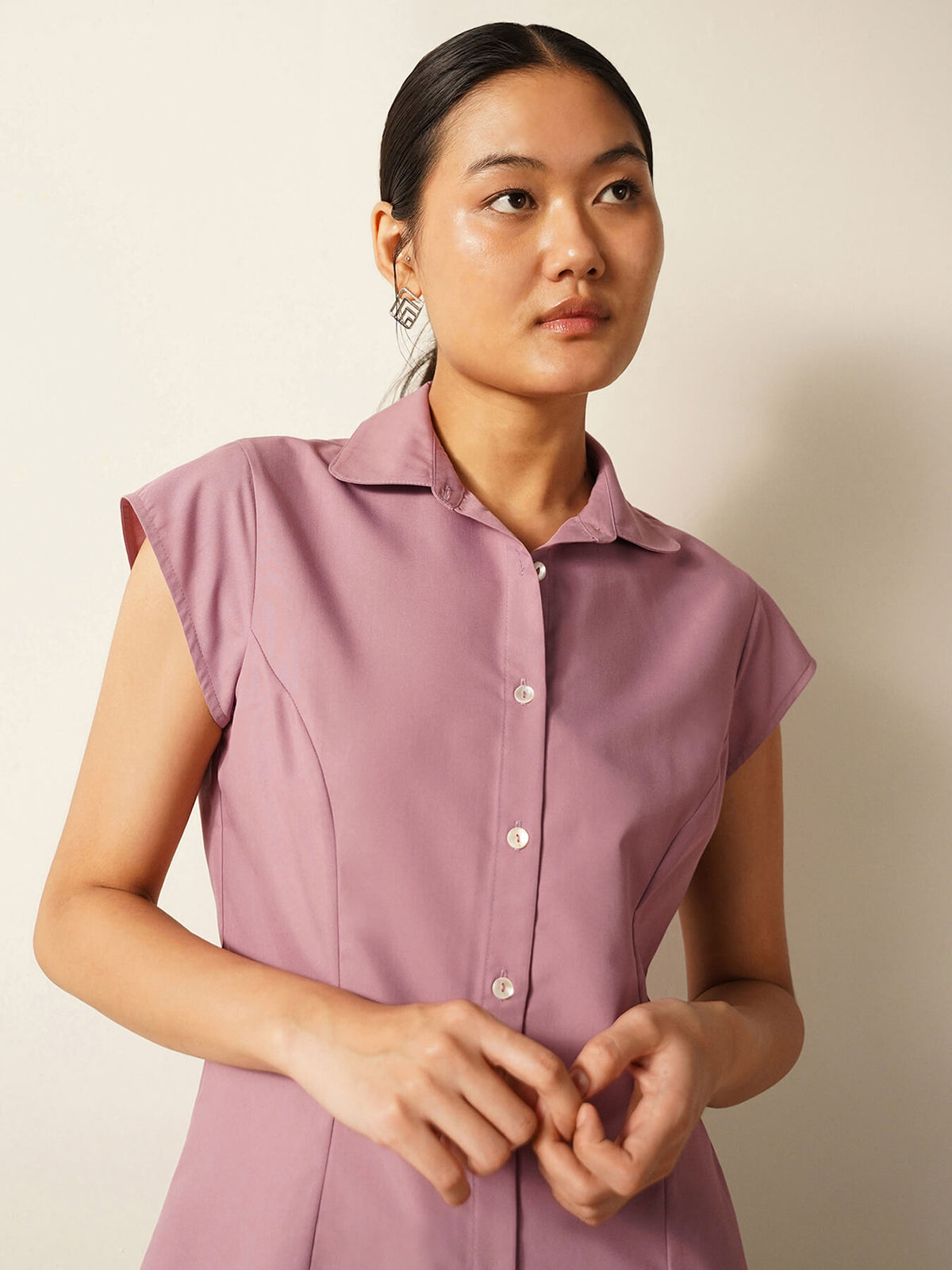 Button-Down Shirt - Dusty Pink