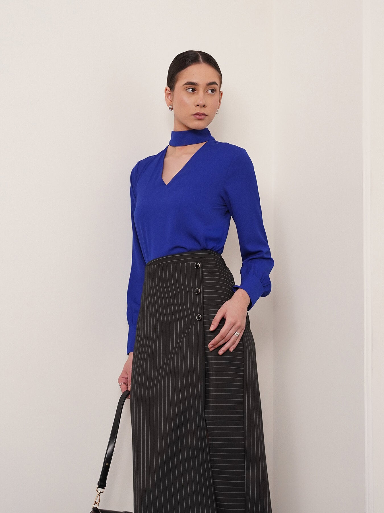 Straight Fit Skirt - Black And White