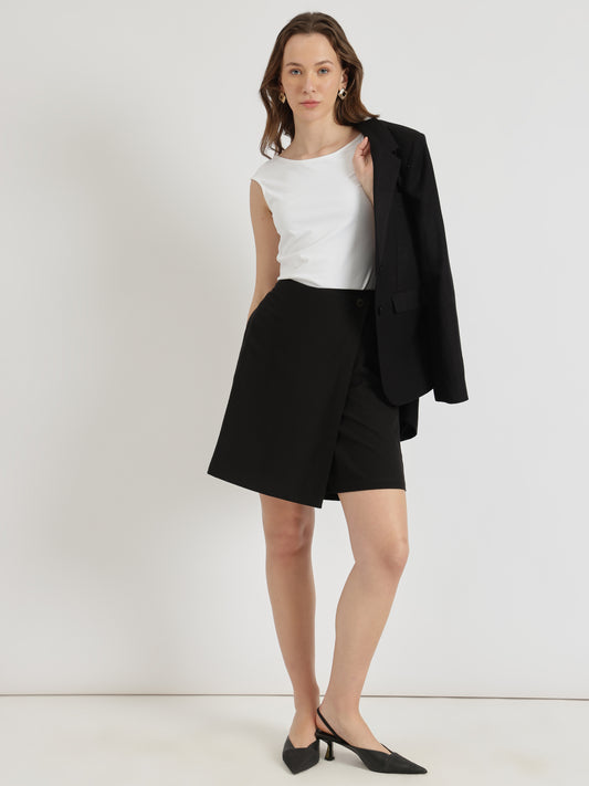 Cotton Skort - Black