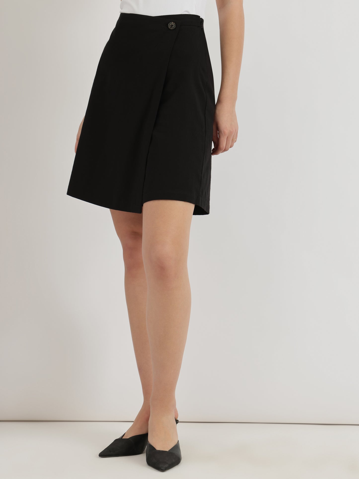 Cotton Skort - Black