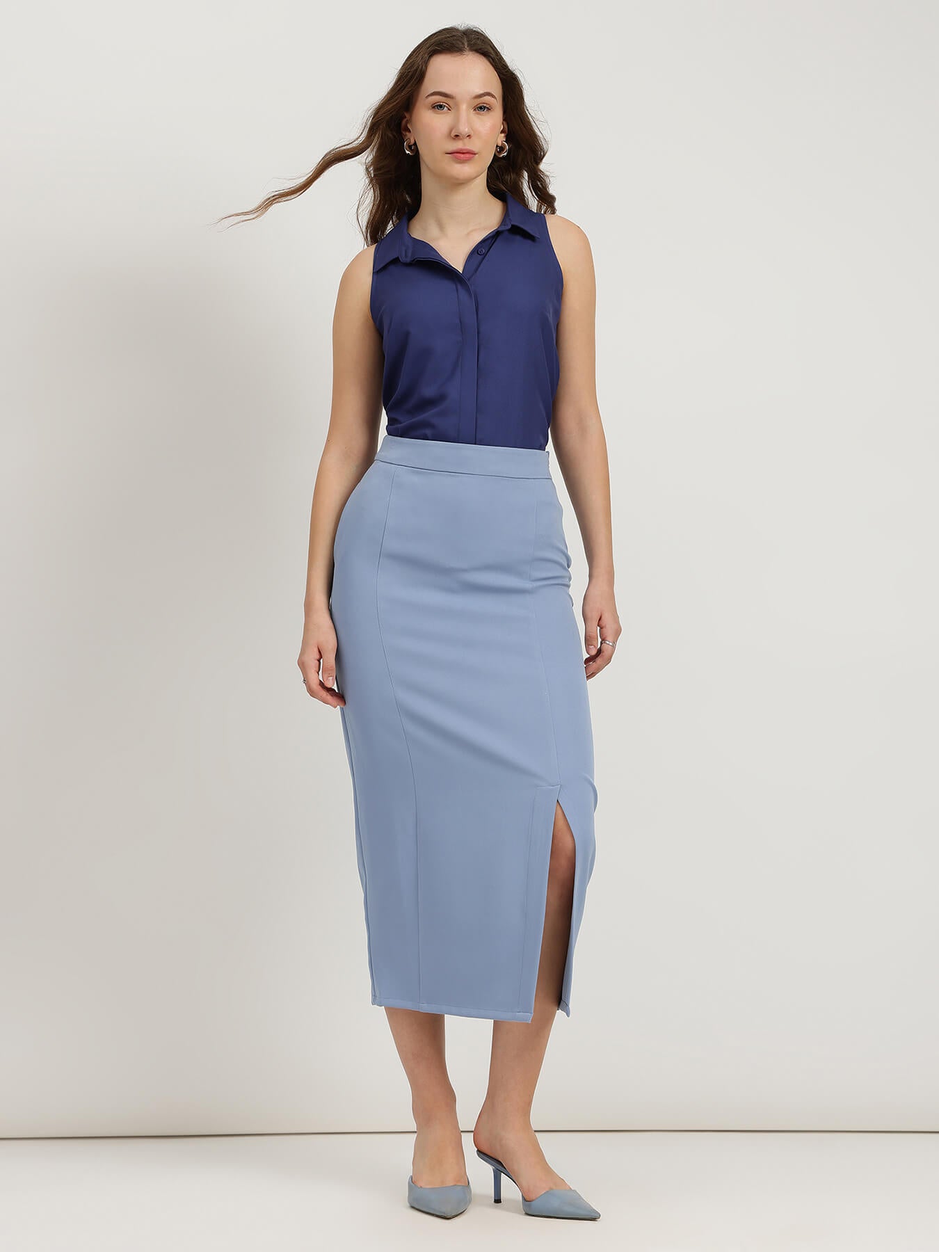 Pencil Skirt - Blue
