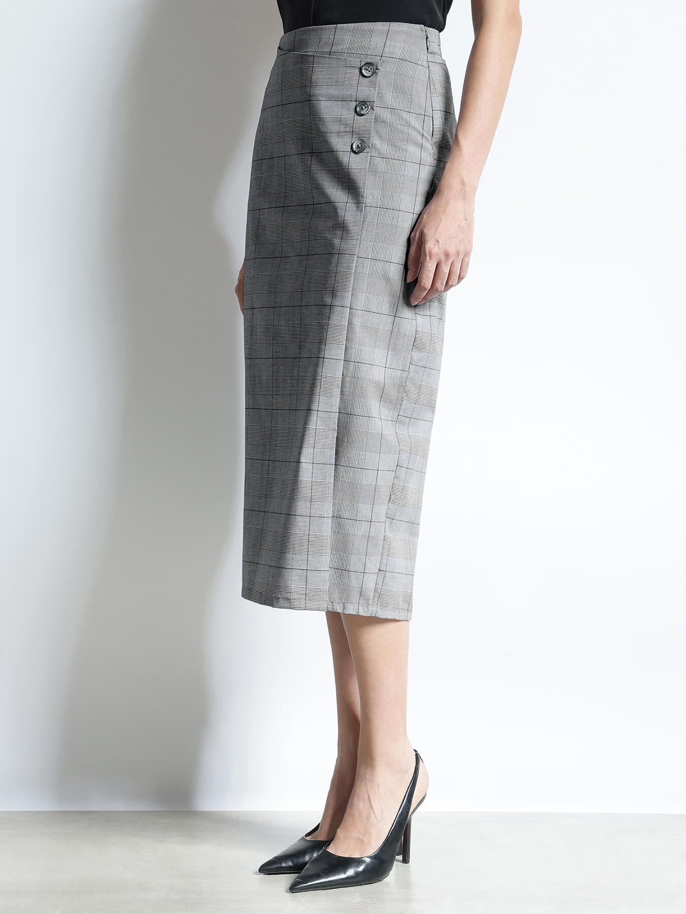 Straight Fit Skirt - White