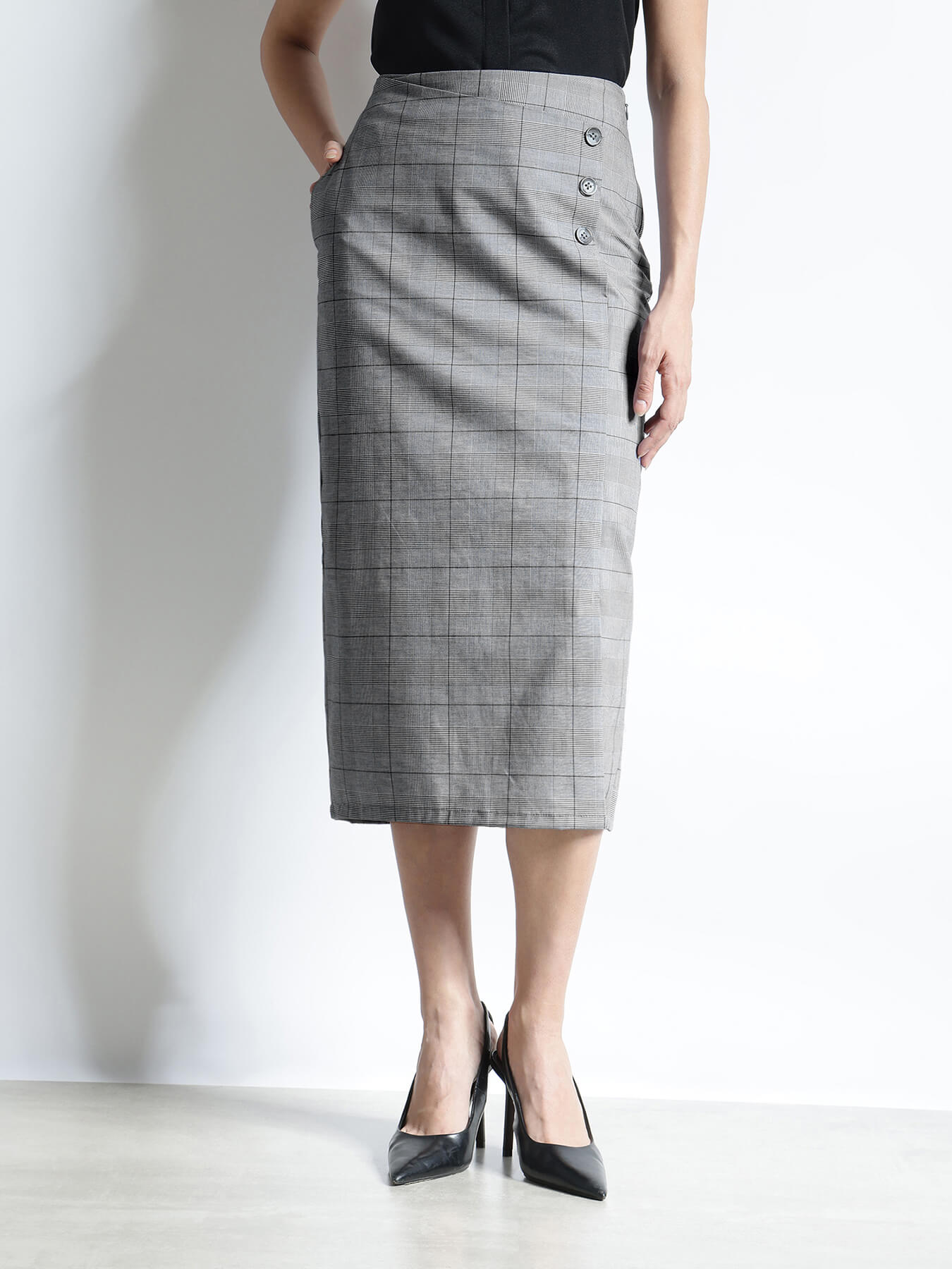 Straight Fit Skirt - White