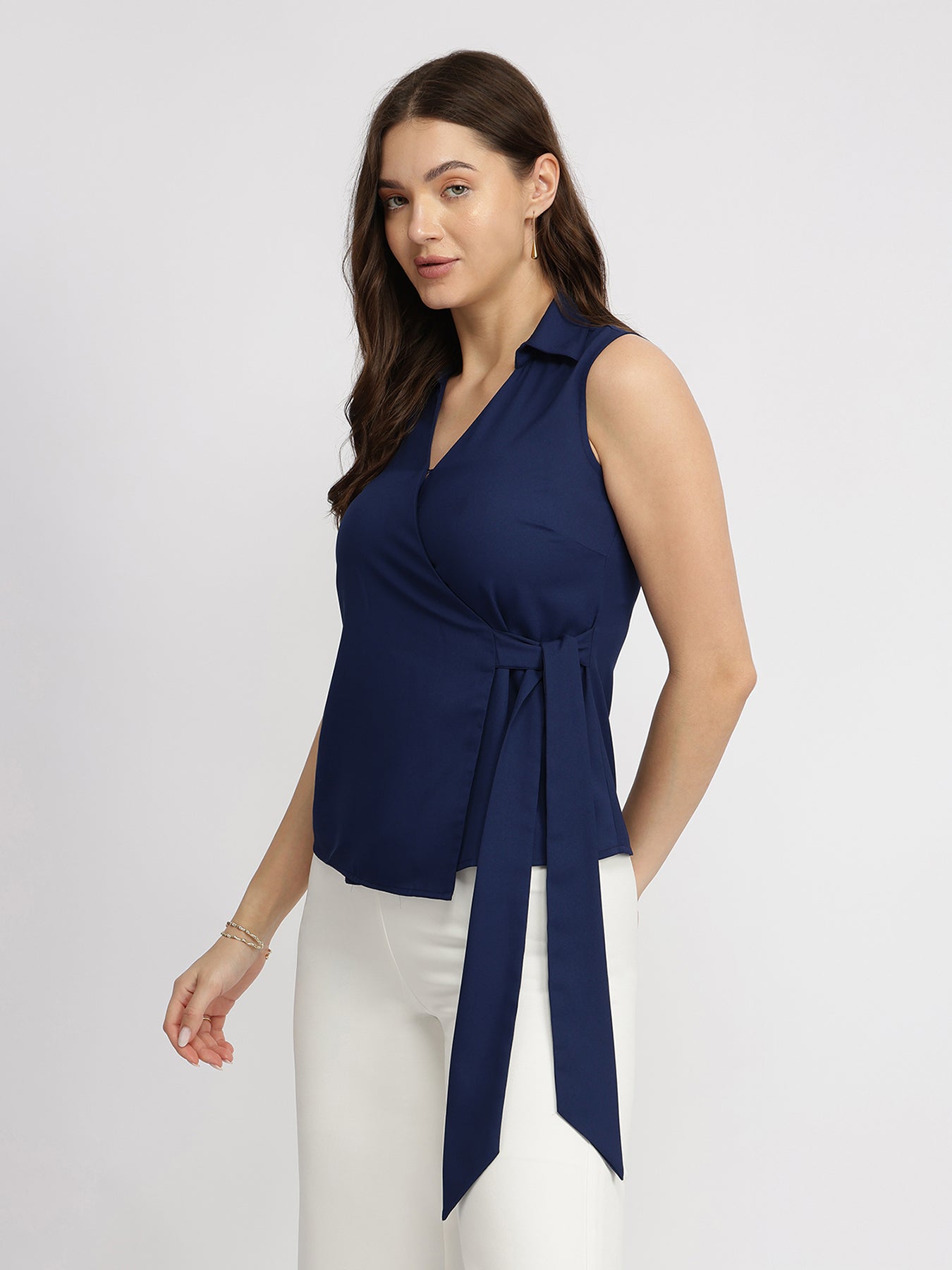 Wrap Top - Navy
