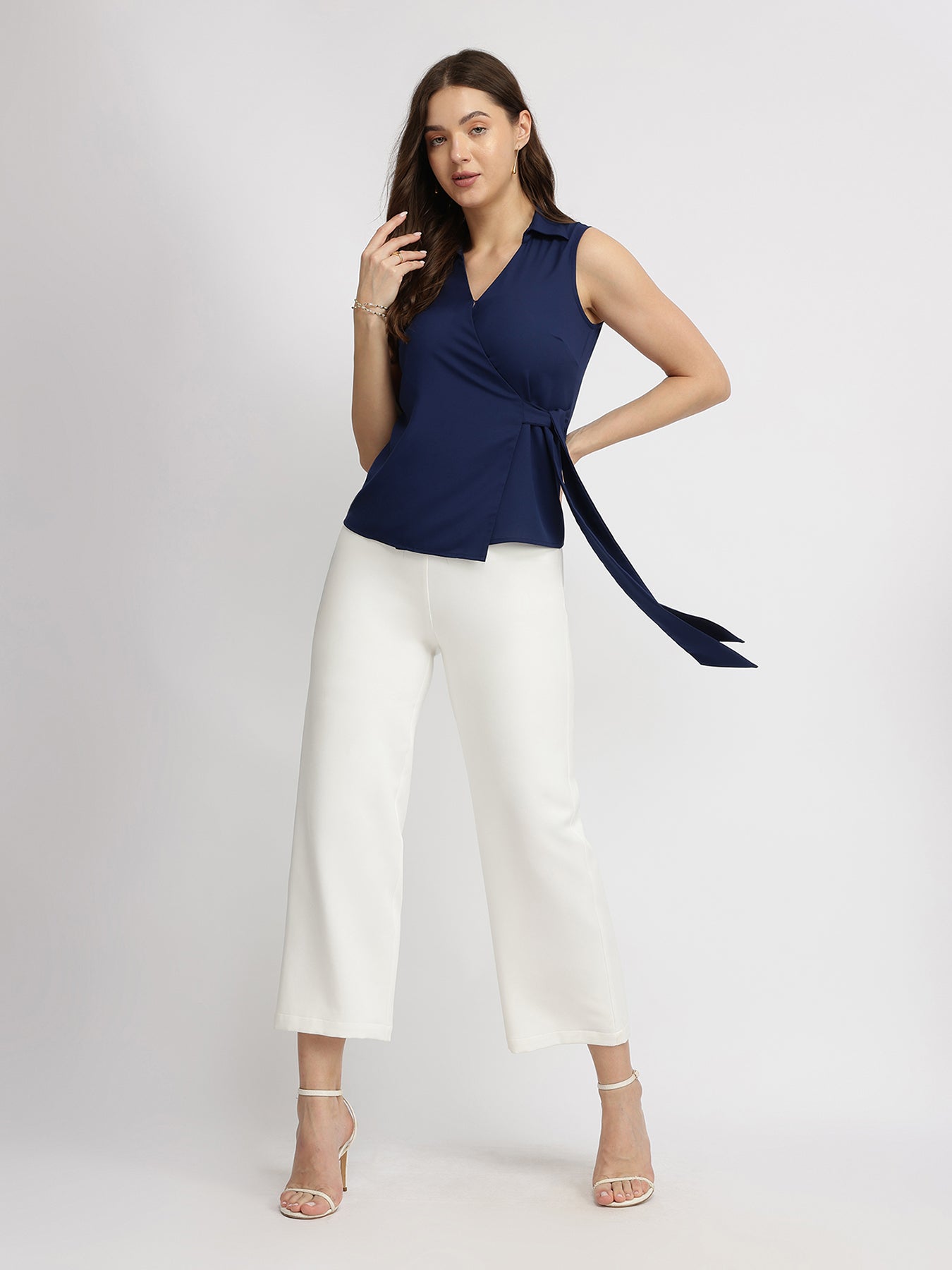 Wrap Top - Navy