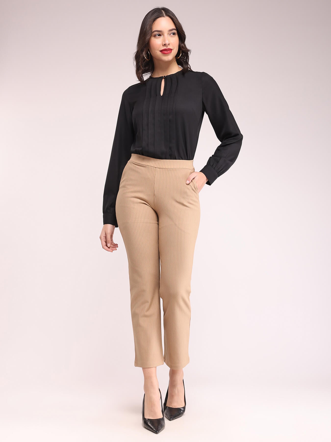 Pleat Detail Top - Black