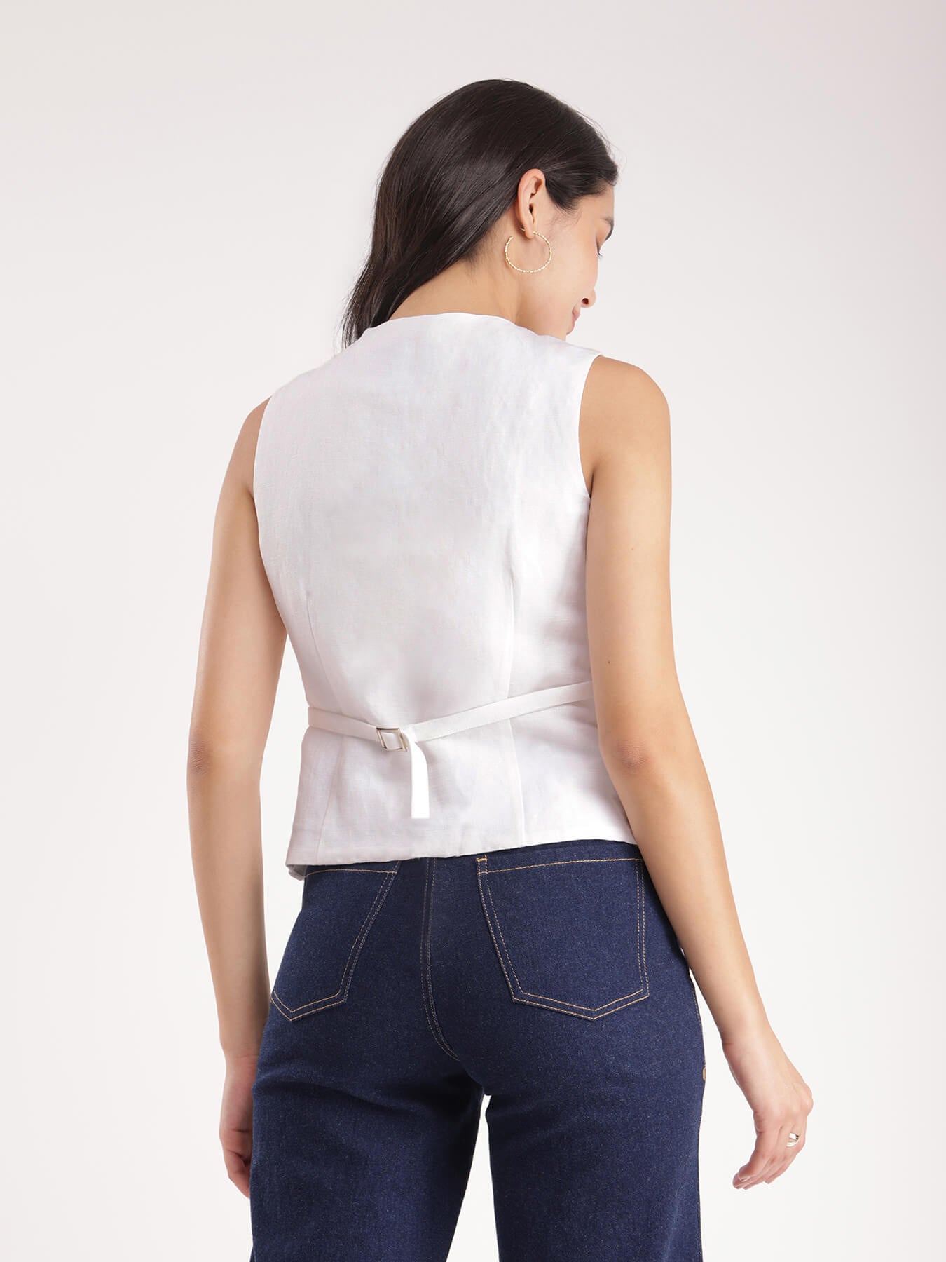 Linen Waistcoat - White