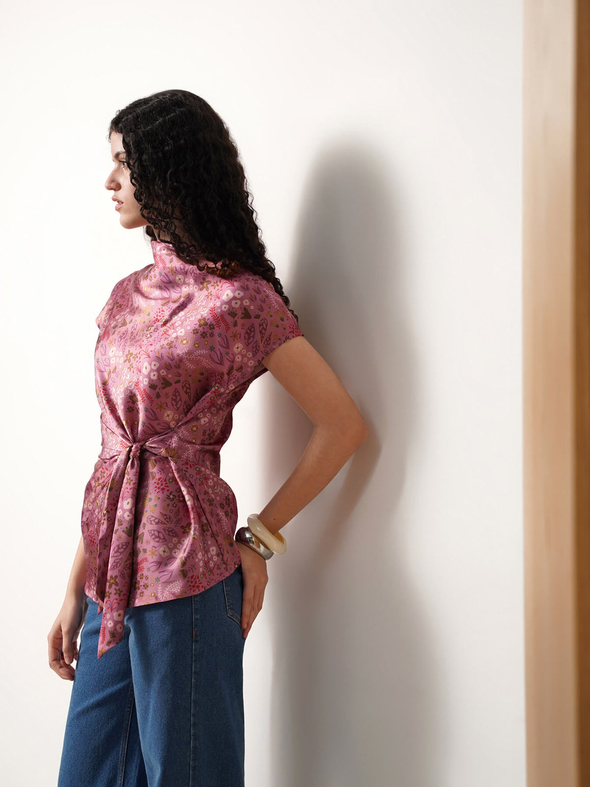 Cowl Neck Top - Pink