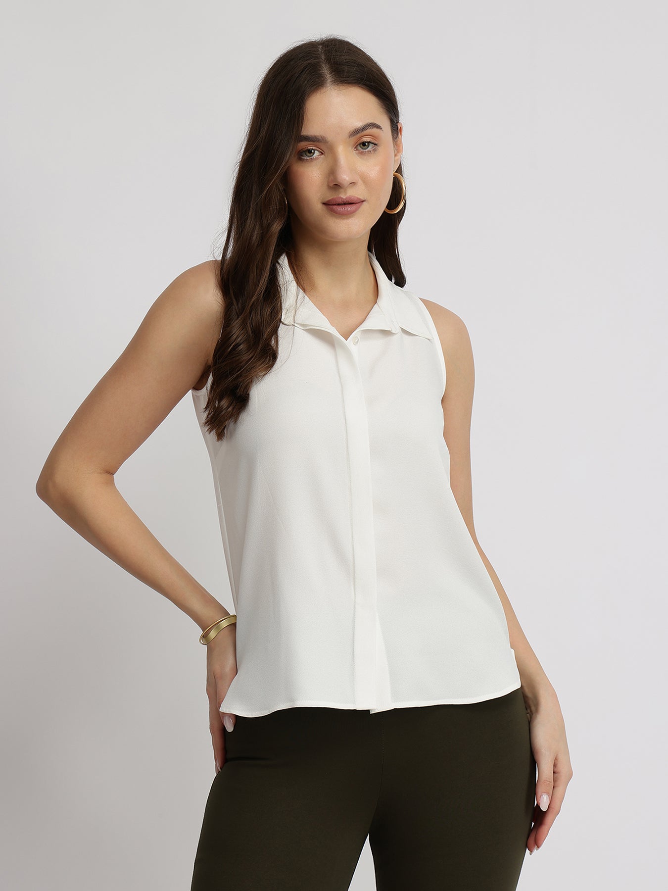 Sleeveless Top - White