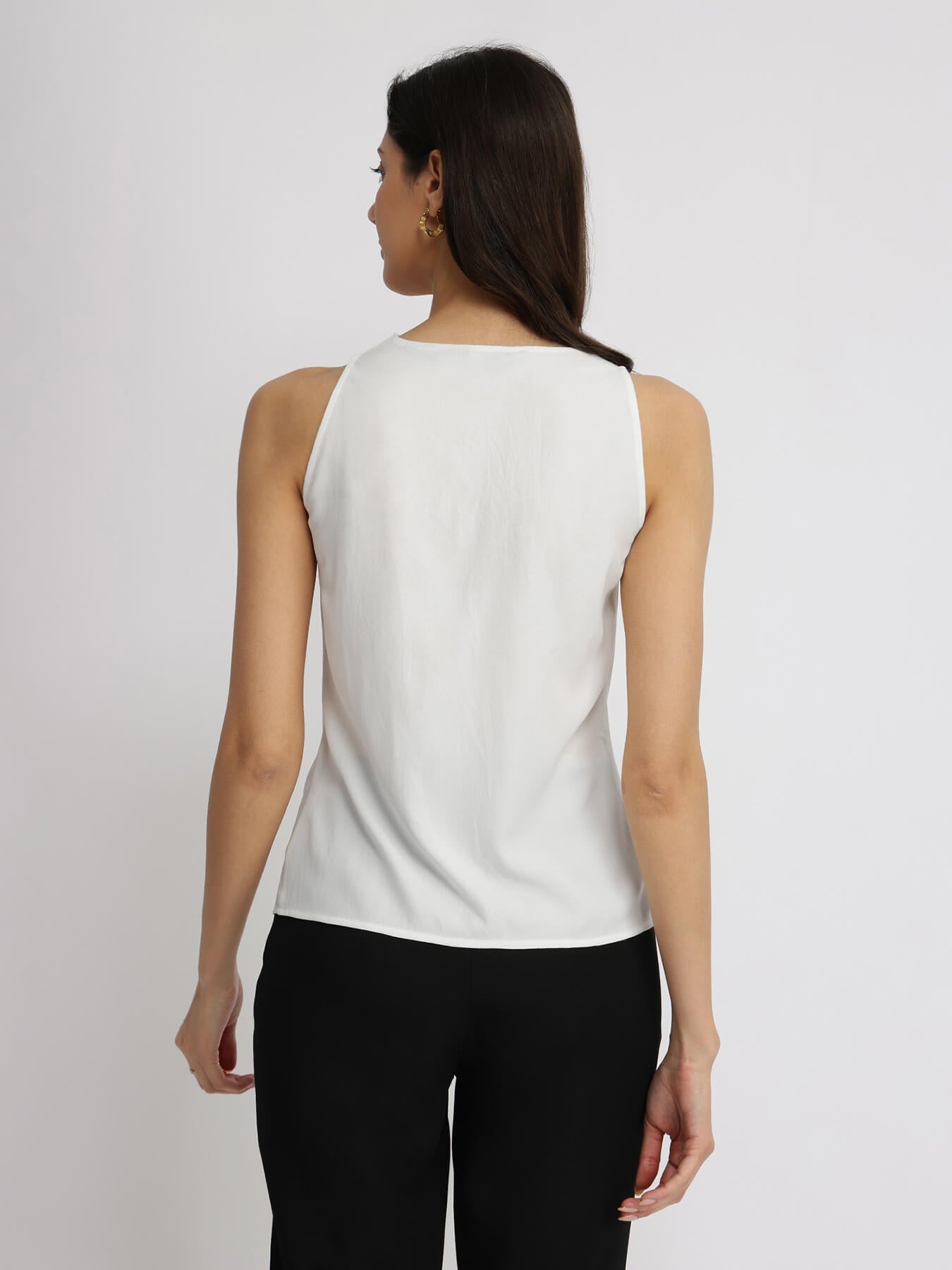 Cowl Neck Top - White