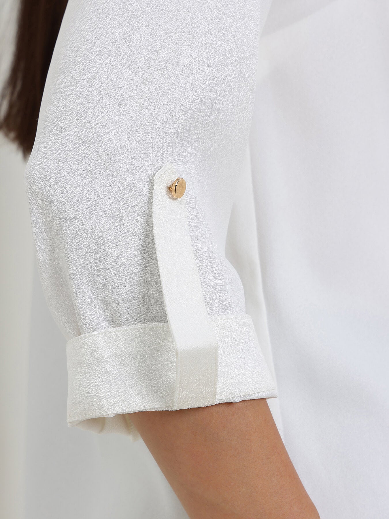 V-Neck Top - White