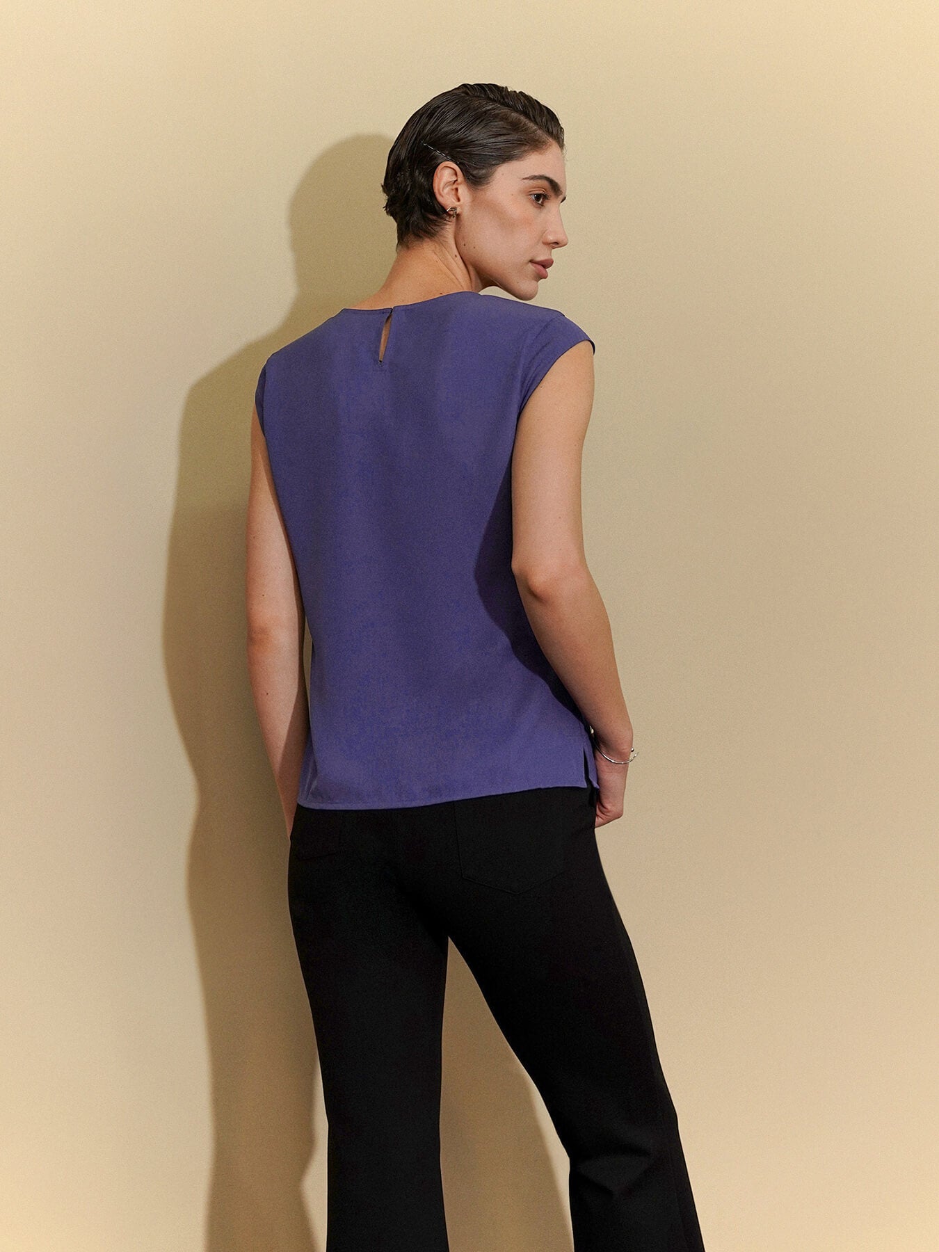 Round Neck Top - Blue