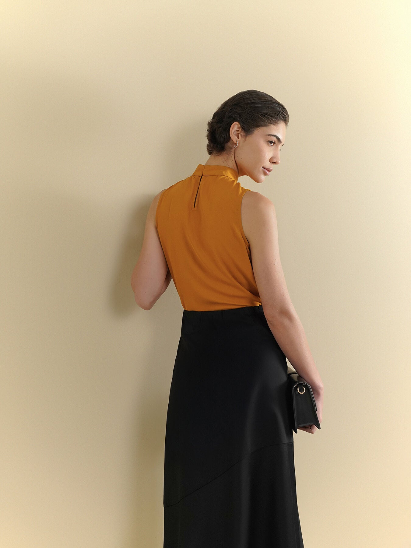 Pleated Top - Mustard