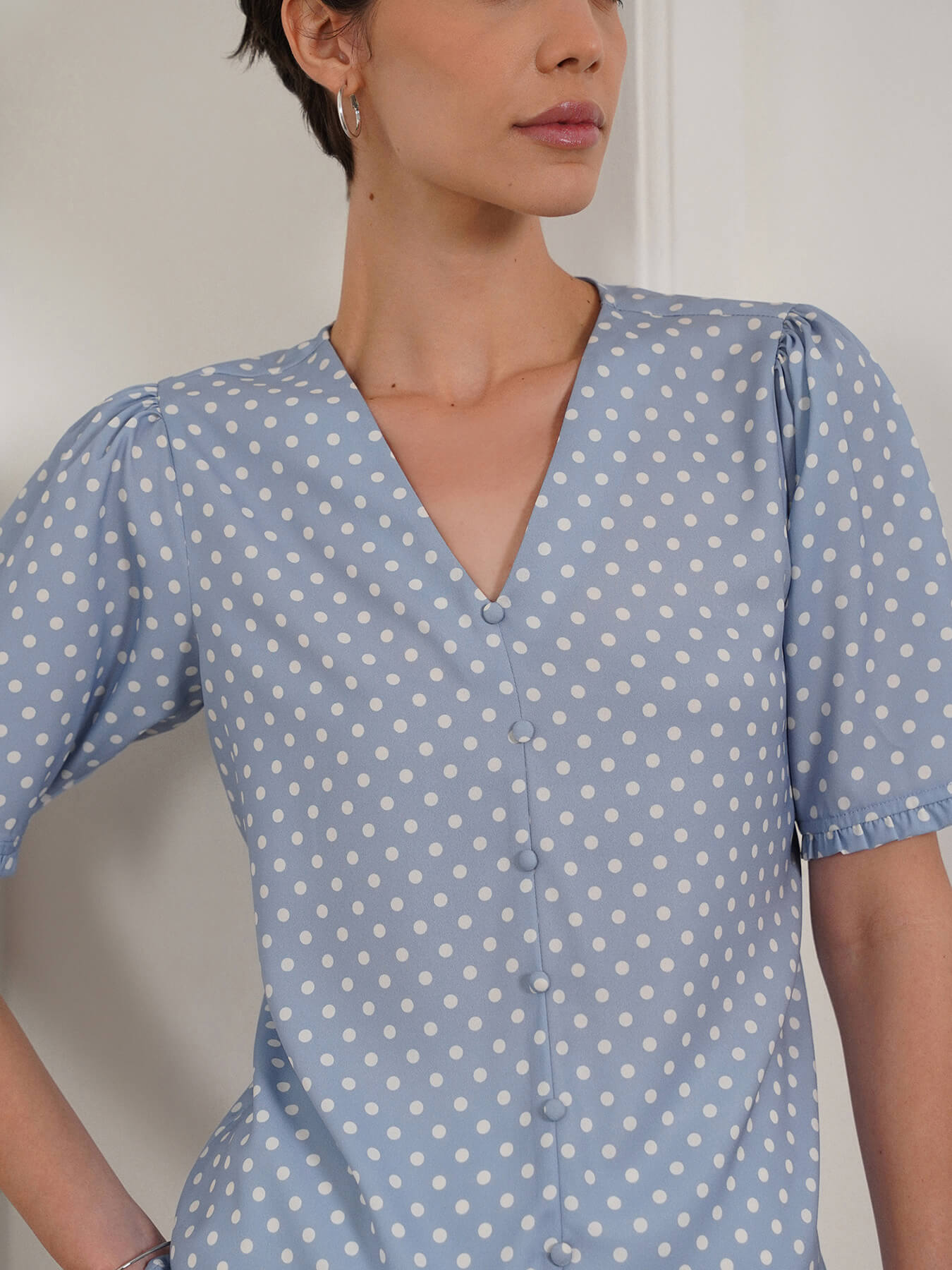 Polka Dot Top - Blue