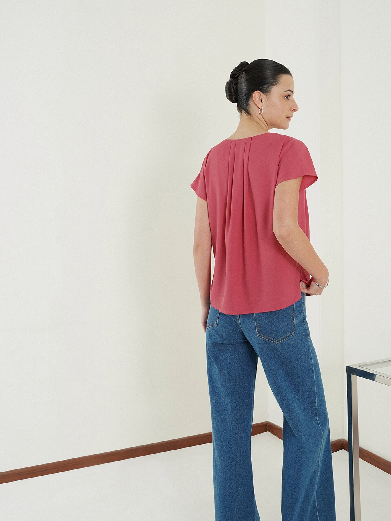 Round Neck Top - Pink