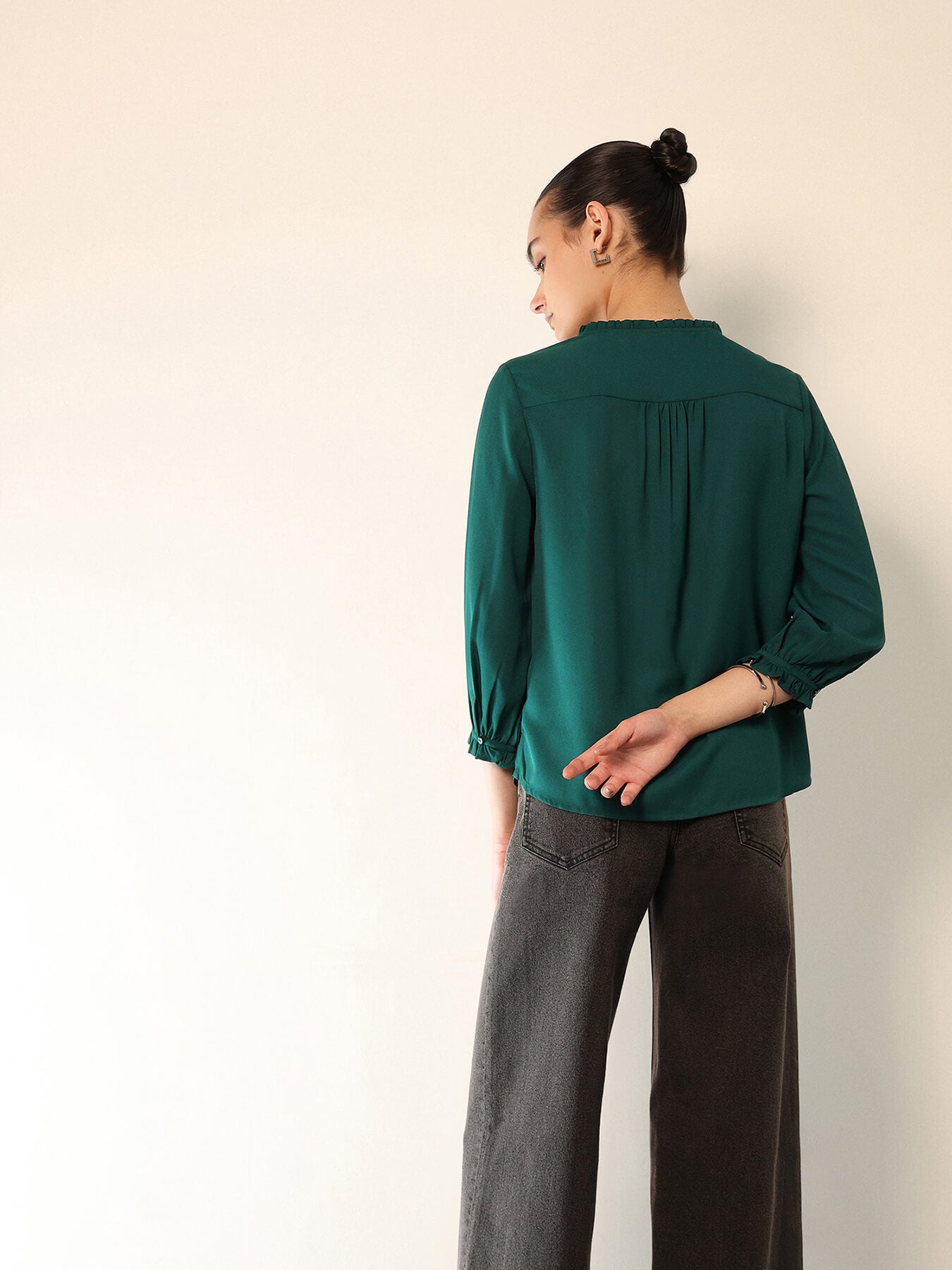 Shirt Style Top - Green