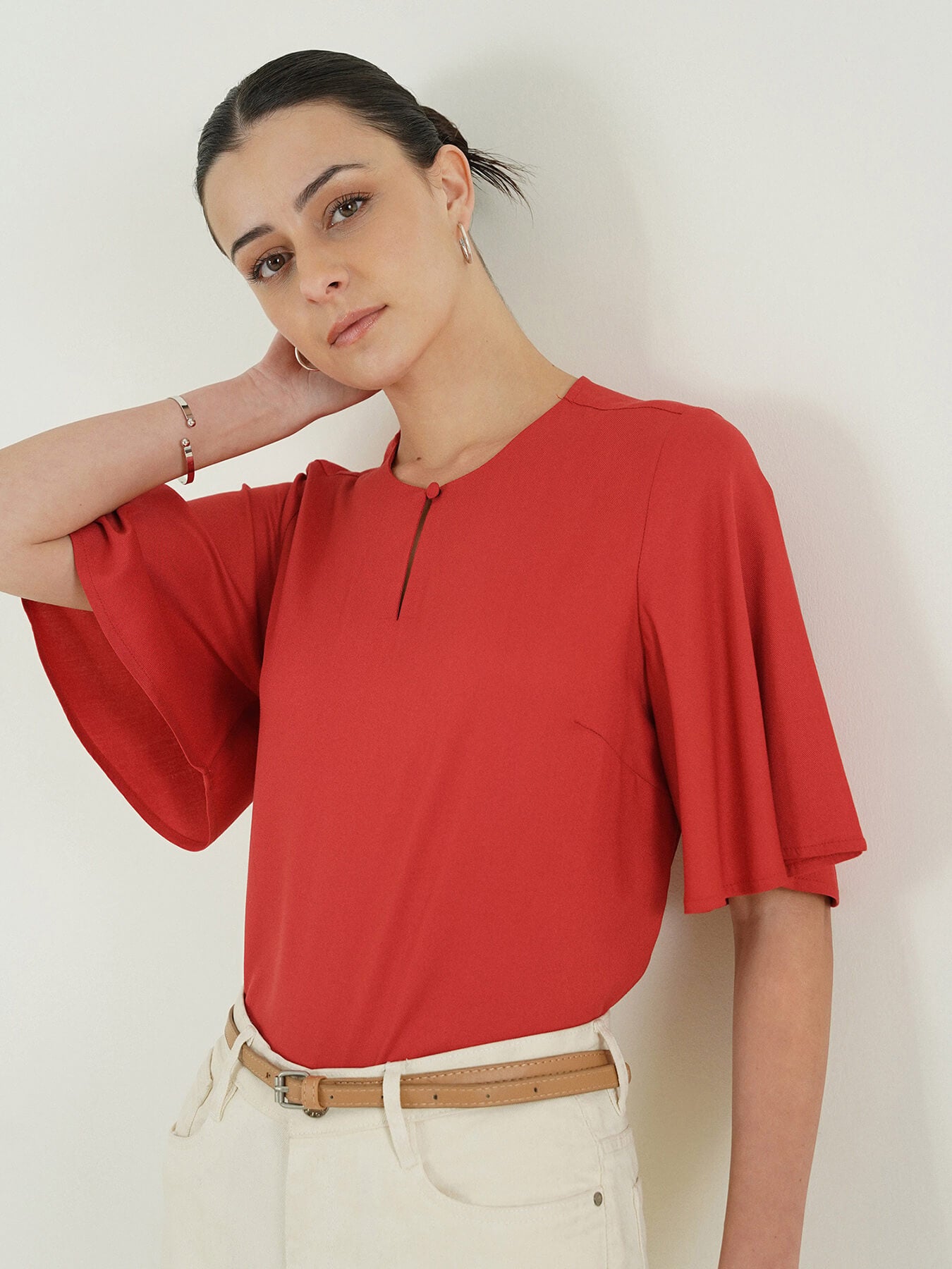 Round Neck Top - Rust
