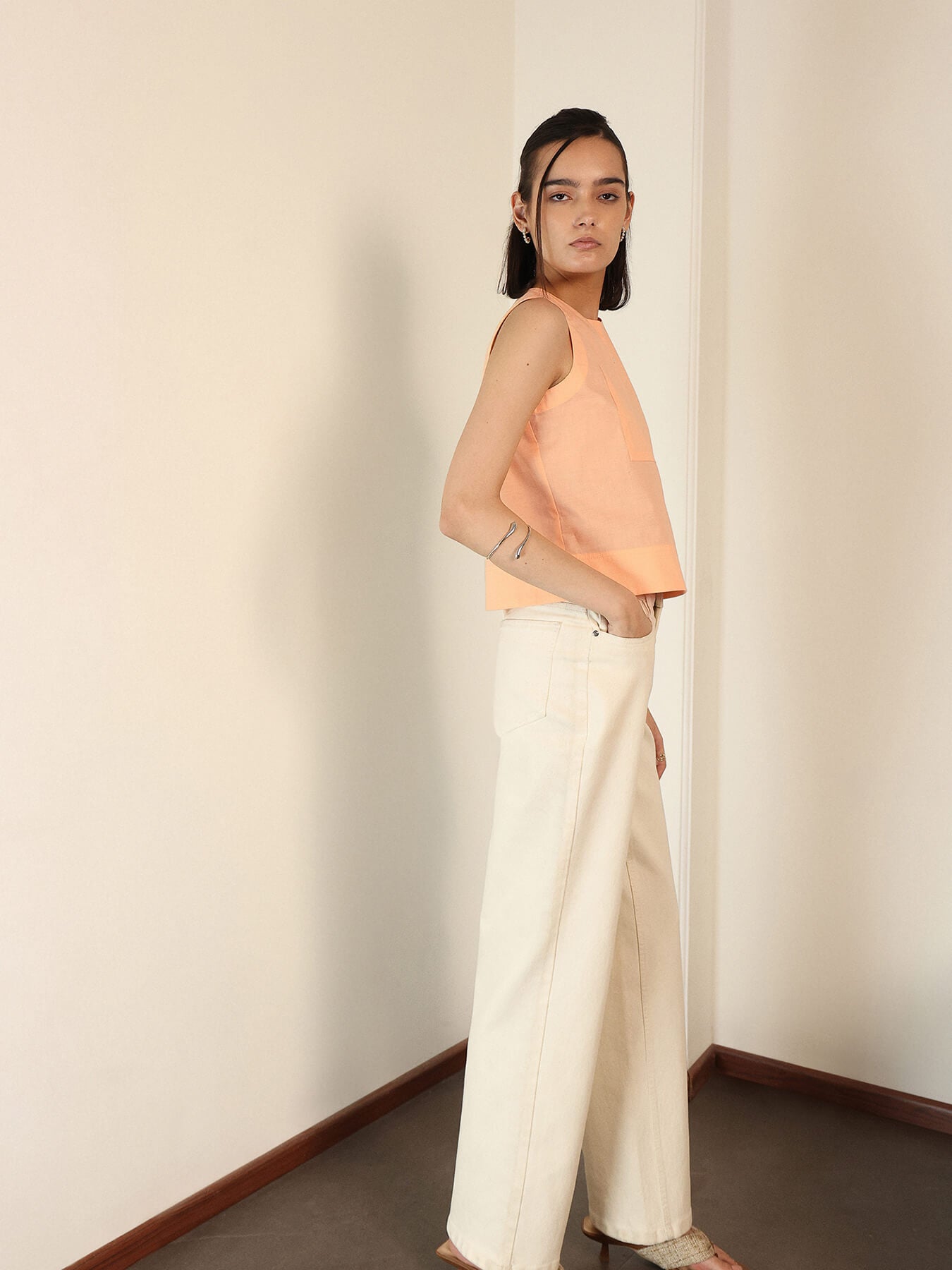 Pure Cotton Top - Peach