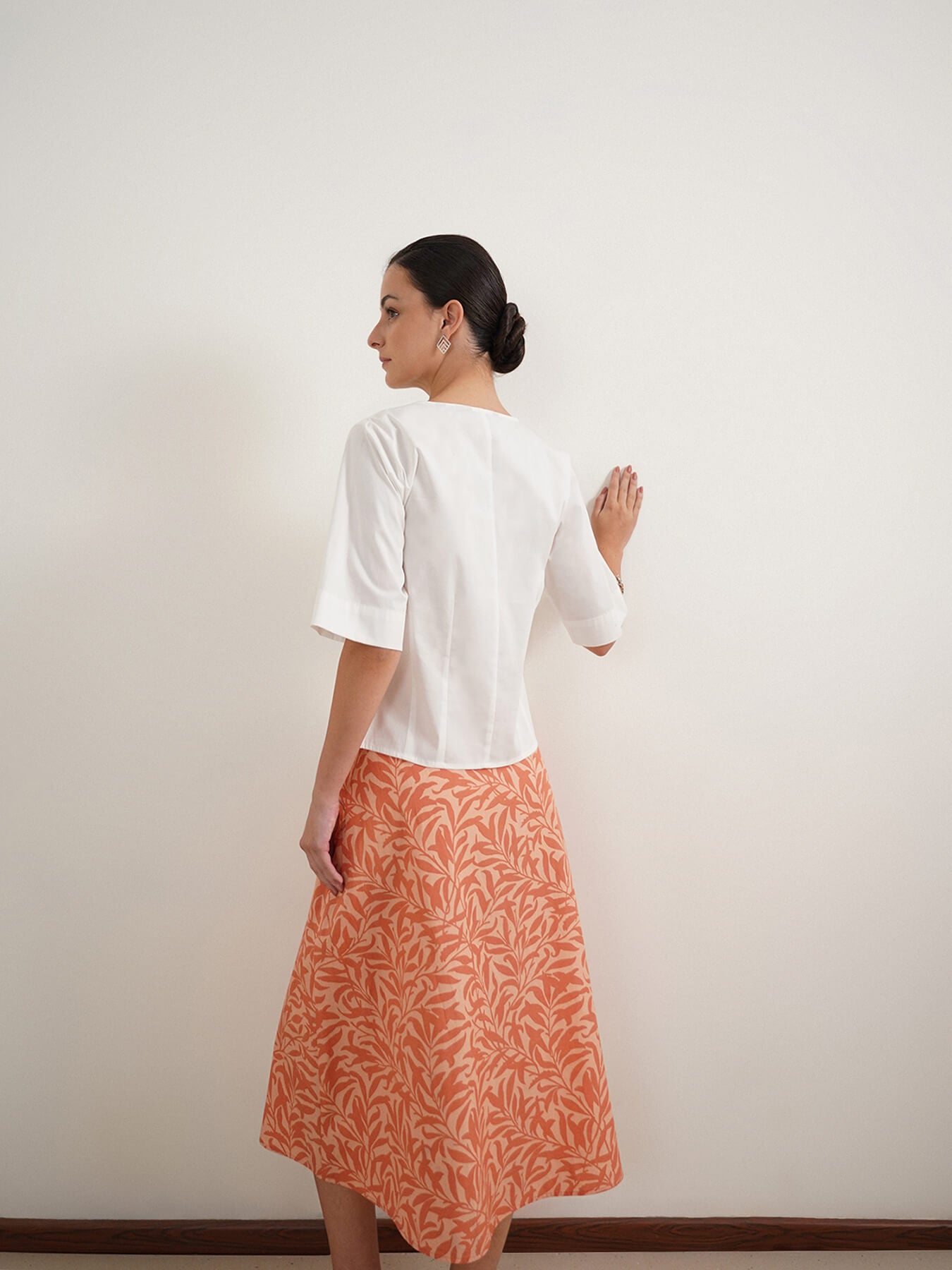 Stretch Cotton Top - White